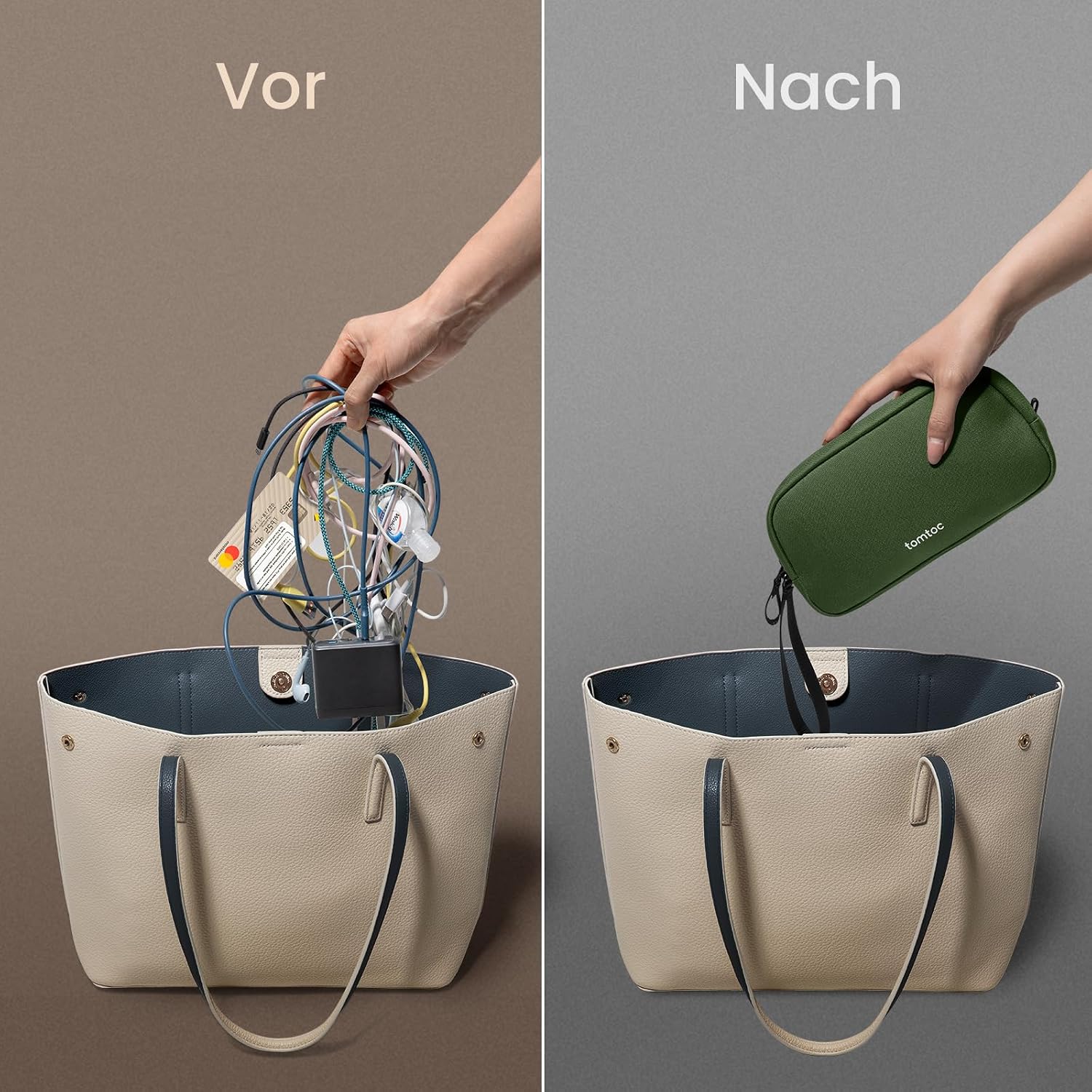 Thumbnail 3 de tomtoc Kabel Organizer Tasche – kompakte EDC-Etui für Kabel, Netzteil und Reiseutensilien