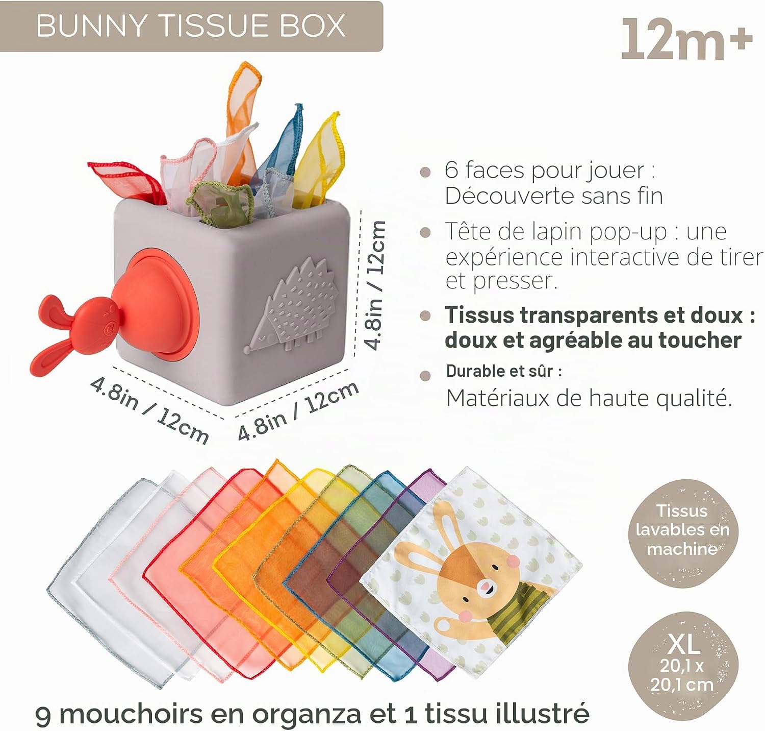 Detalle 2 de Taf toys - 13405 - Boite à lingettes Pop-up: jouet d’éveil avec rangement de lingettes