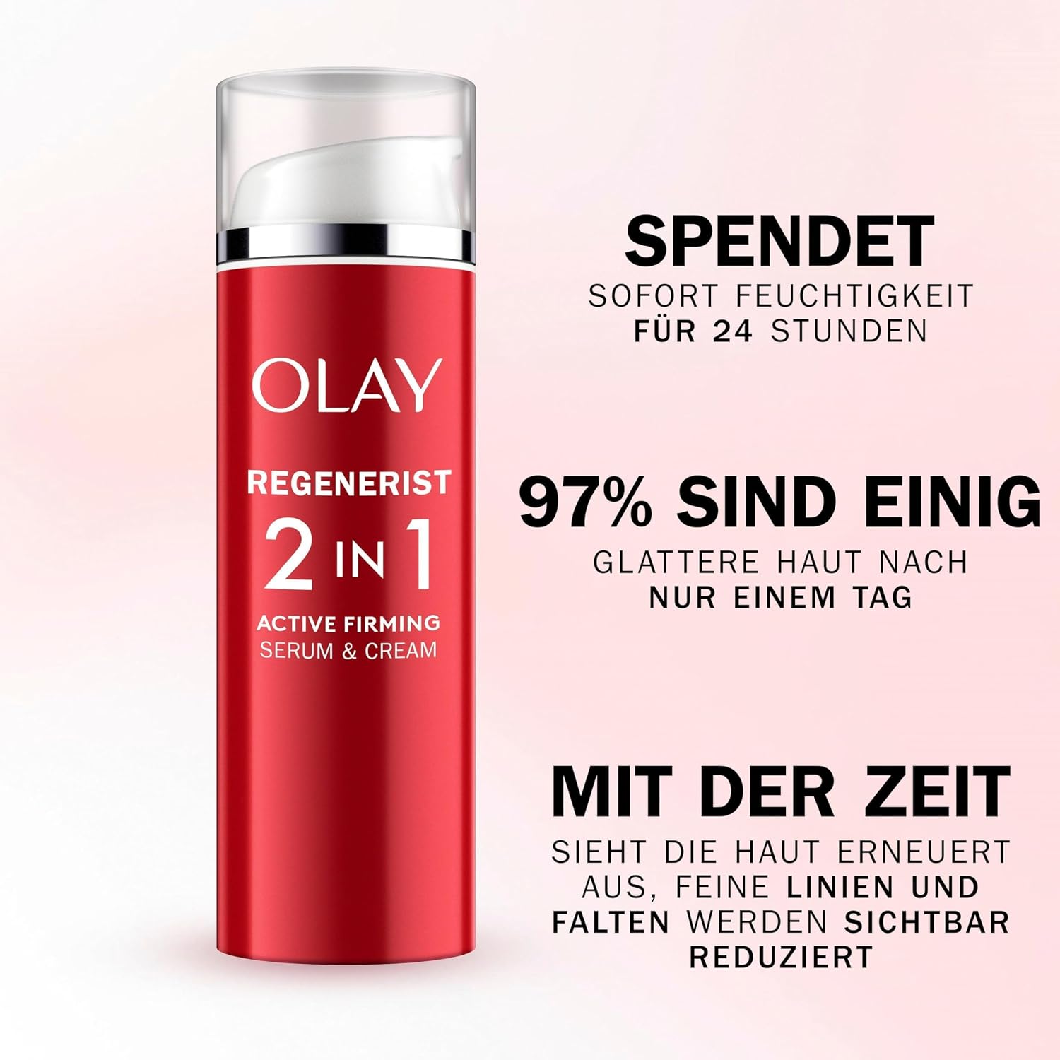 Detalle de Olay Regenerist Tagescreme und Serum 2in1 – Anti-Falten und Straffung, 50 ml