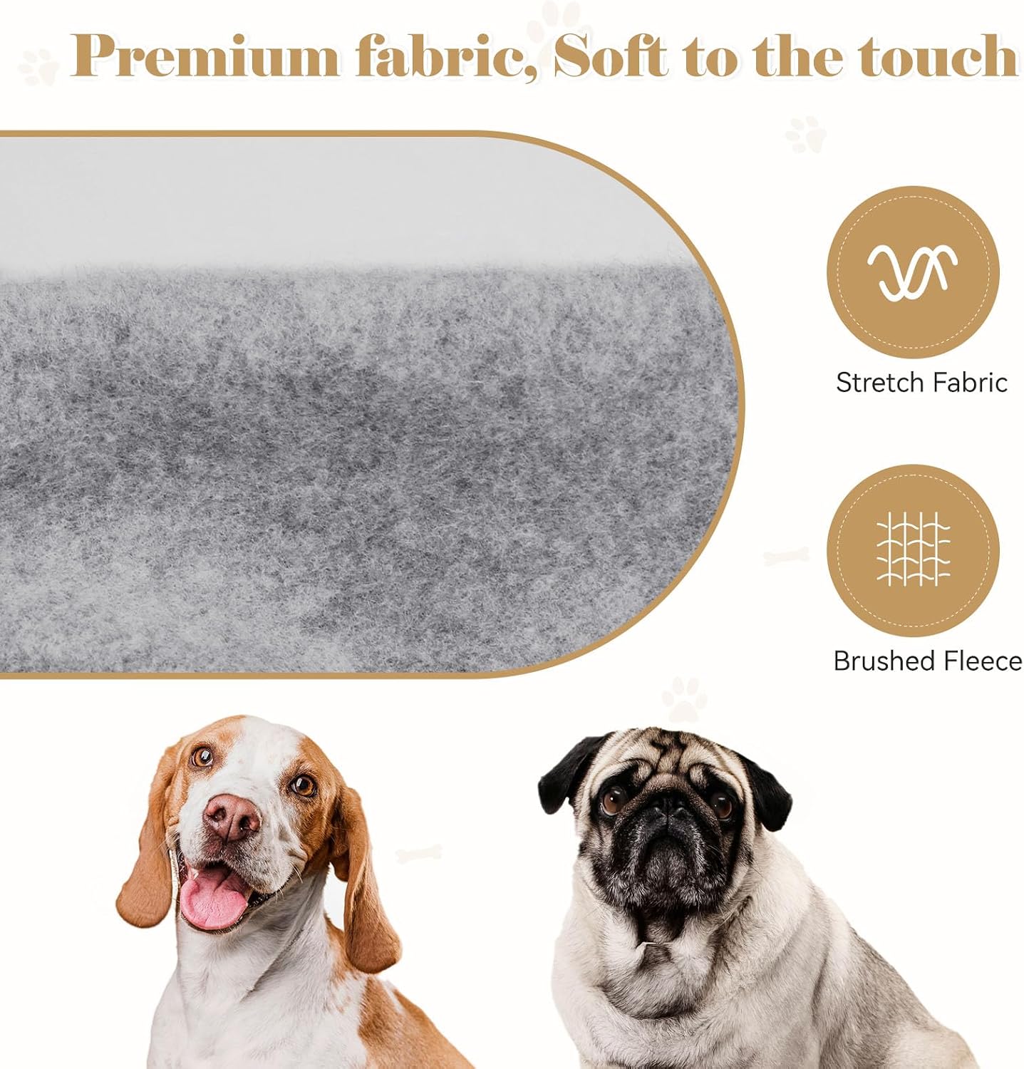 Detalle 1 de QDYU QDYU971861 Dog Hoodie, Gray XXL Brushed Fleece with Pocket