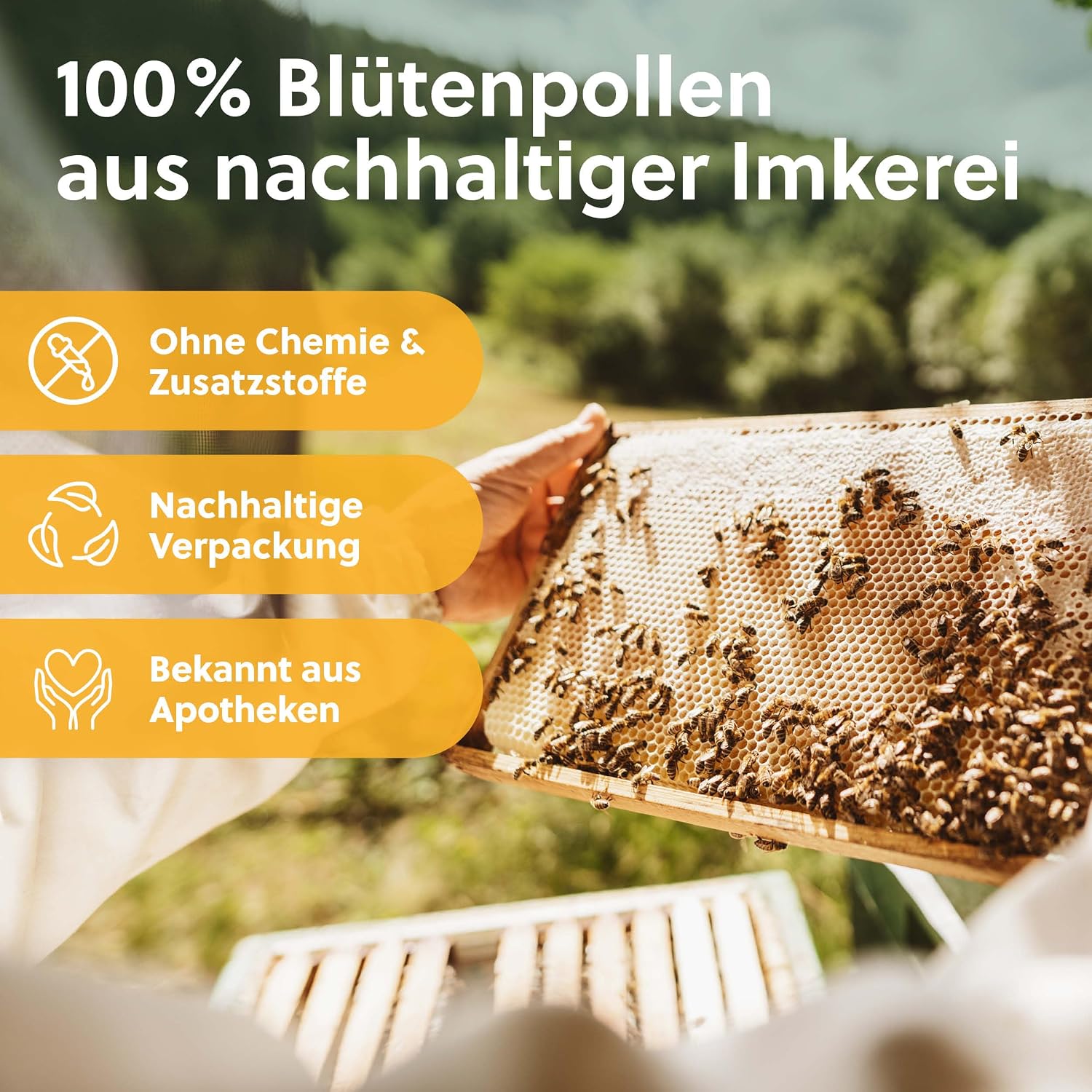 Thumbnail 3 de beegut Blütenpollen BIO (250 g) mild süß – 100 % Bio, natürlich und schonend gewonnen