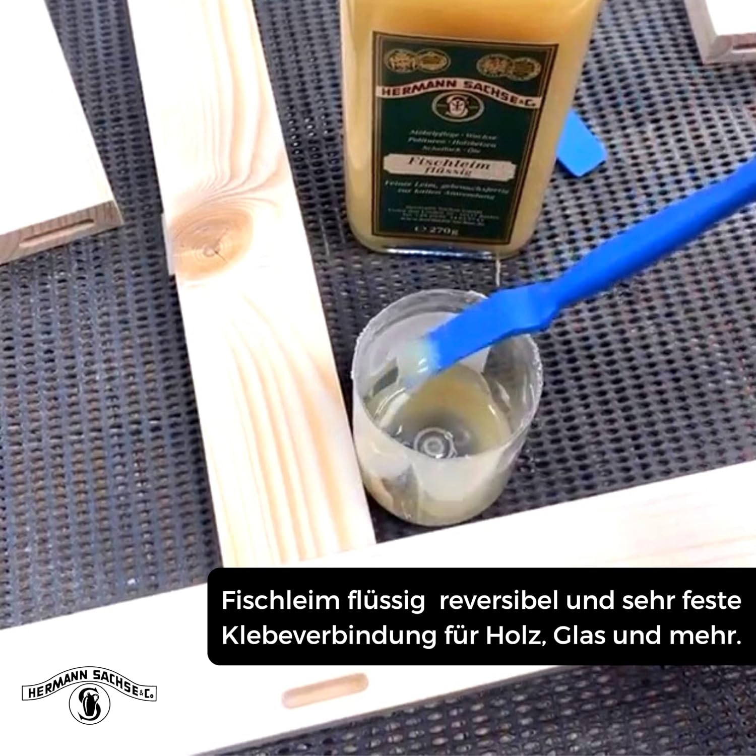 Thumbnail 2 de Colle de poisson Hermann Sachse pour bois, liquide transparente (250 ml)