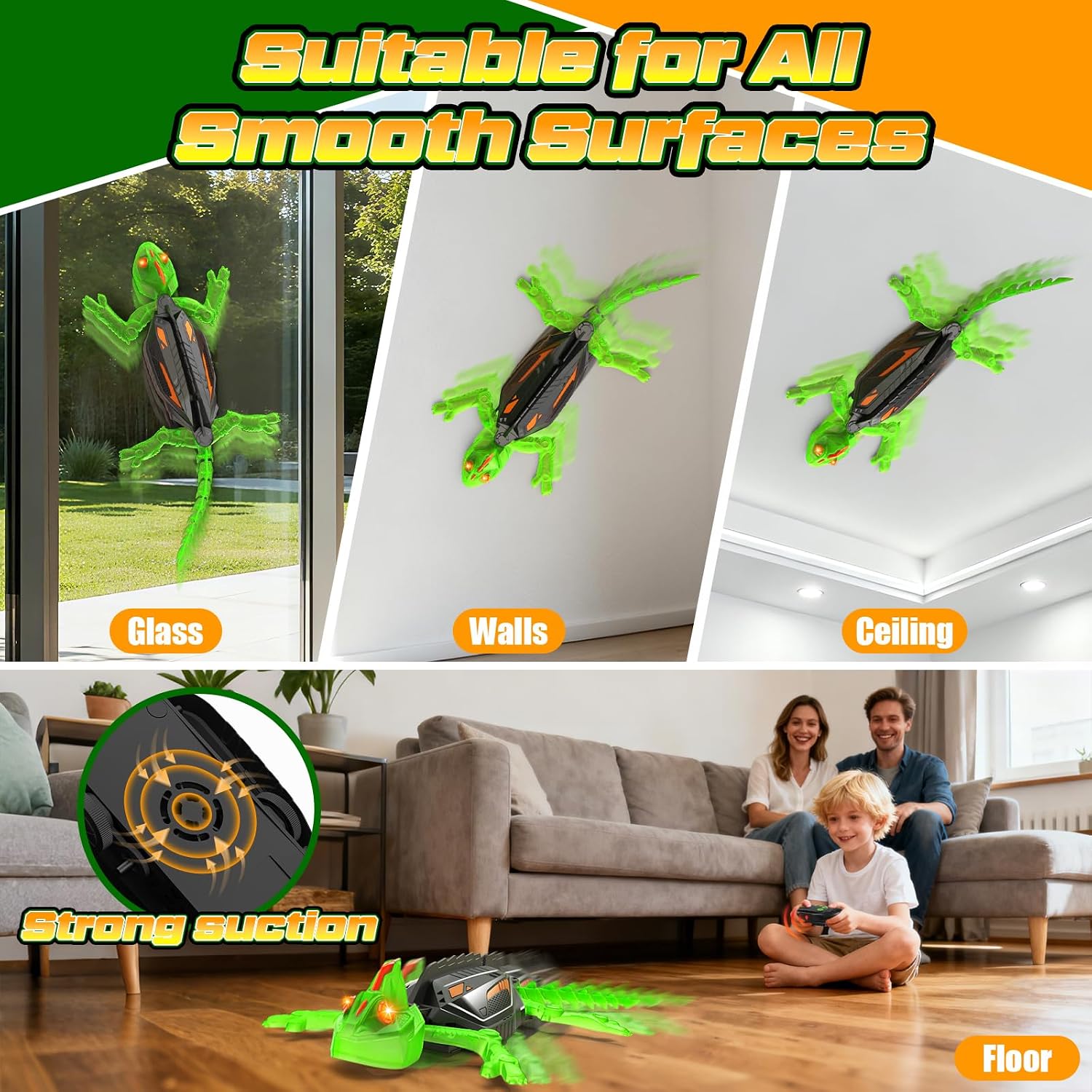 Thumbnail 3 de GraceDuck Glow-in-the-Dark Wall-Climbing RC Toy