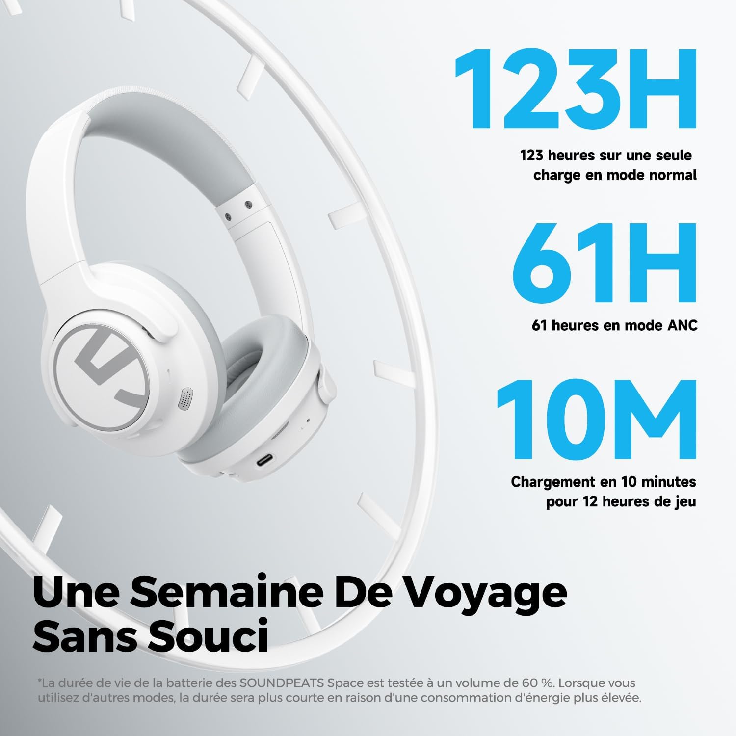 Thumbnail 3 de SoundPEATS Space casque ANC 40 mm