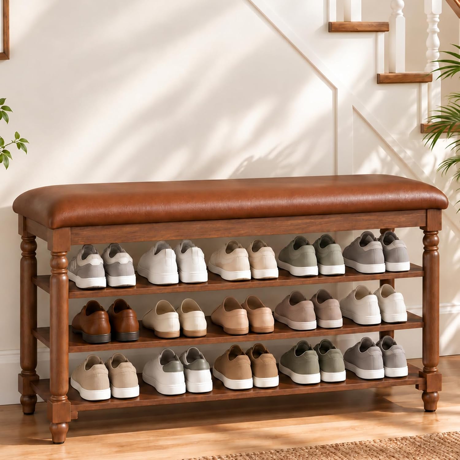 Detalle de Yoobure Shoe Storage Bench, 39.4-inch