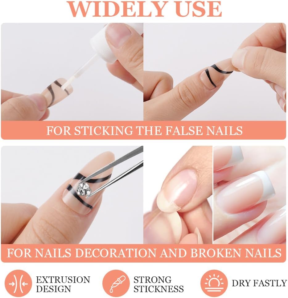 Thumbnail 2 de 3Pcs Extra Strong Nail Glue for Acrylic Nails – Durable Bond, Safe & Easy to Use
