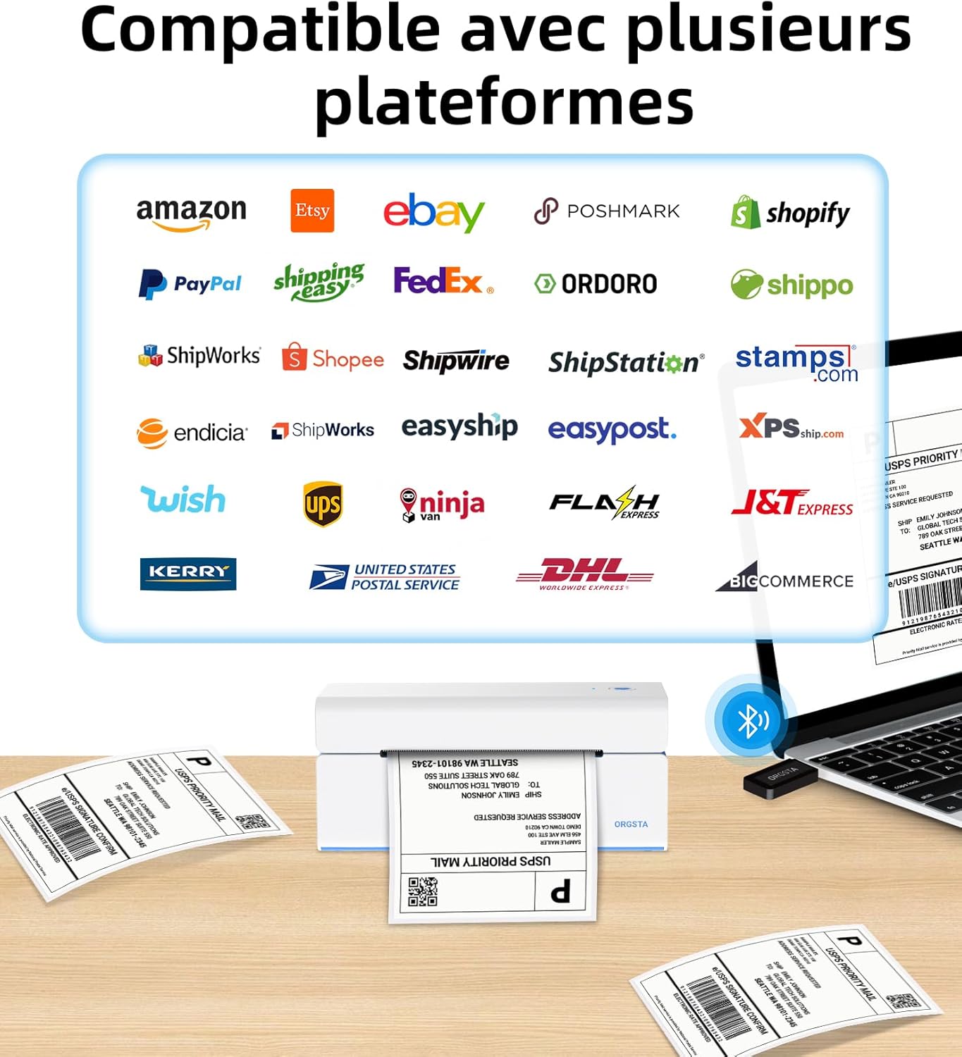 Thumbnail 4 de ORGSTA T001 Imprimante d'étiquettes 110 mm 🖨️