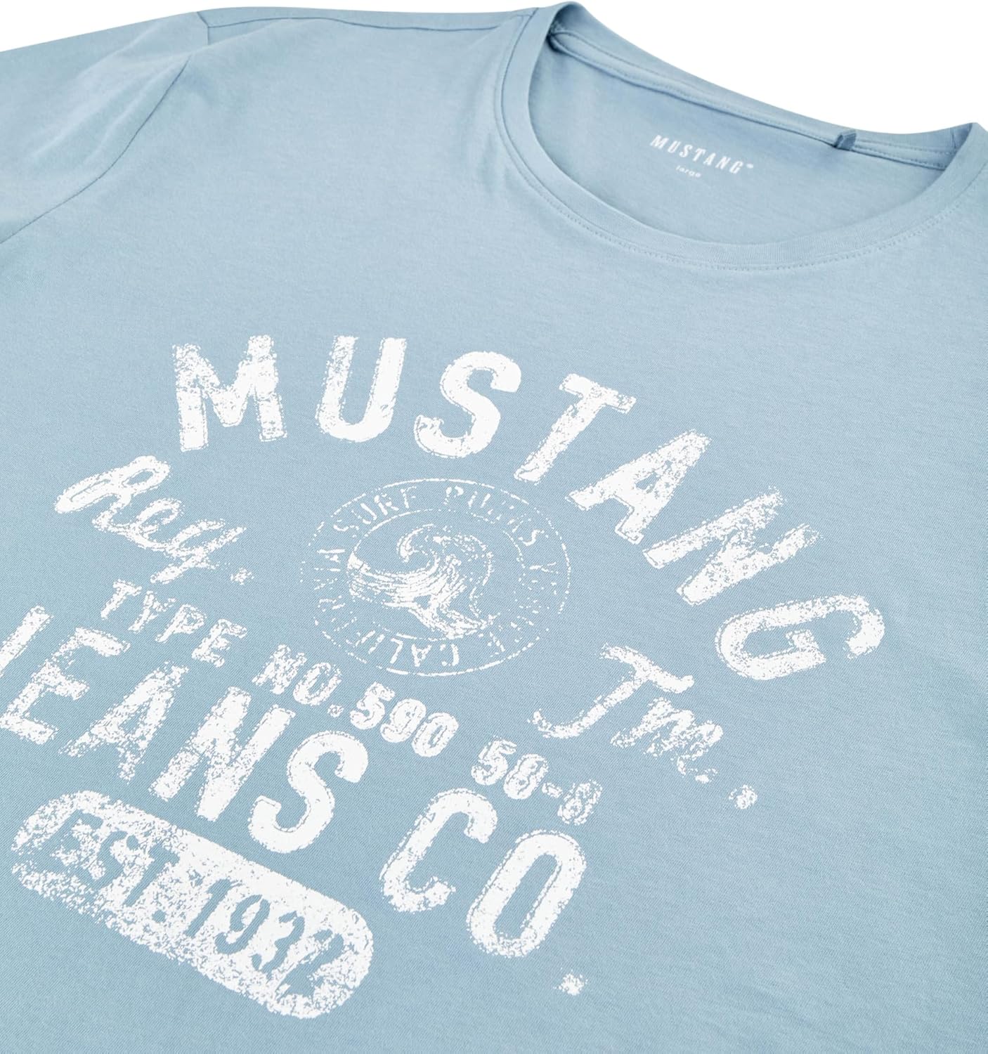 Thumbnail 6 de MUSTANG T-Shirt Herren Baumwolle Regular Fit 4er Pack – Sommer-Tees in 5 Farben