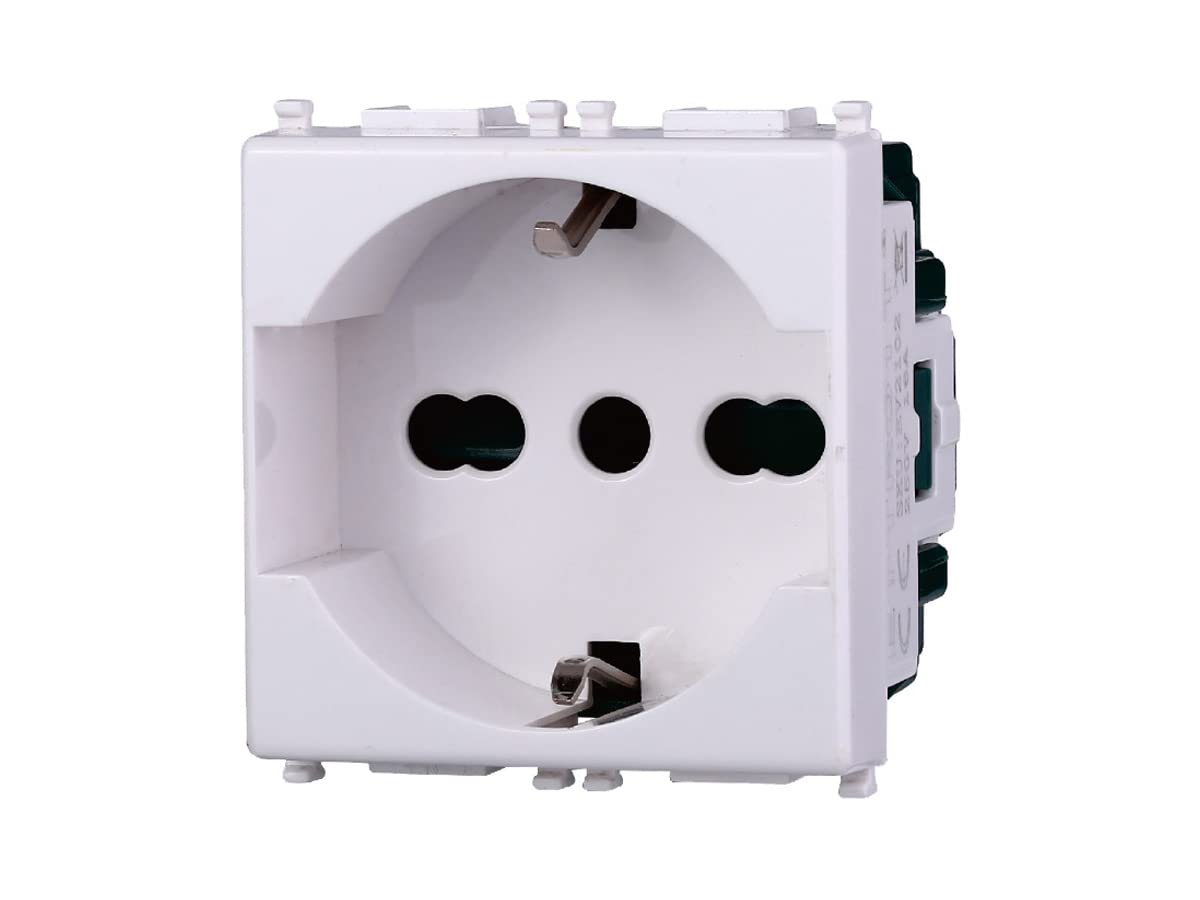 Thumbnail 1 de Presa Schuko Bianca compatibile con Vimar Plana – 4 pezzi