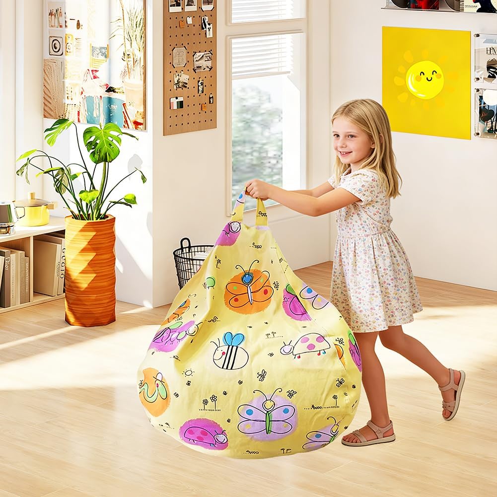 Detalle 2 de Umllpet Sitzsack-Bezug für Stofftiere – 2-in-1 Aufbewahrung und Sitzgelegenheit im Kinderzimmer