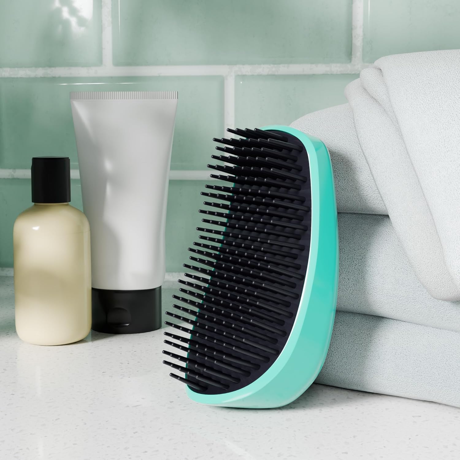 Thumbnail 2 de Amazon Basics Detangling Palm Hair Brush (Wet or Dry) for All Hair Types