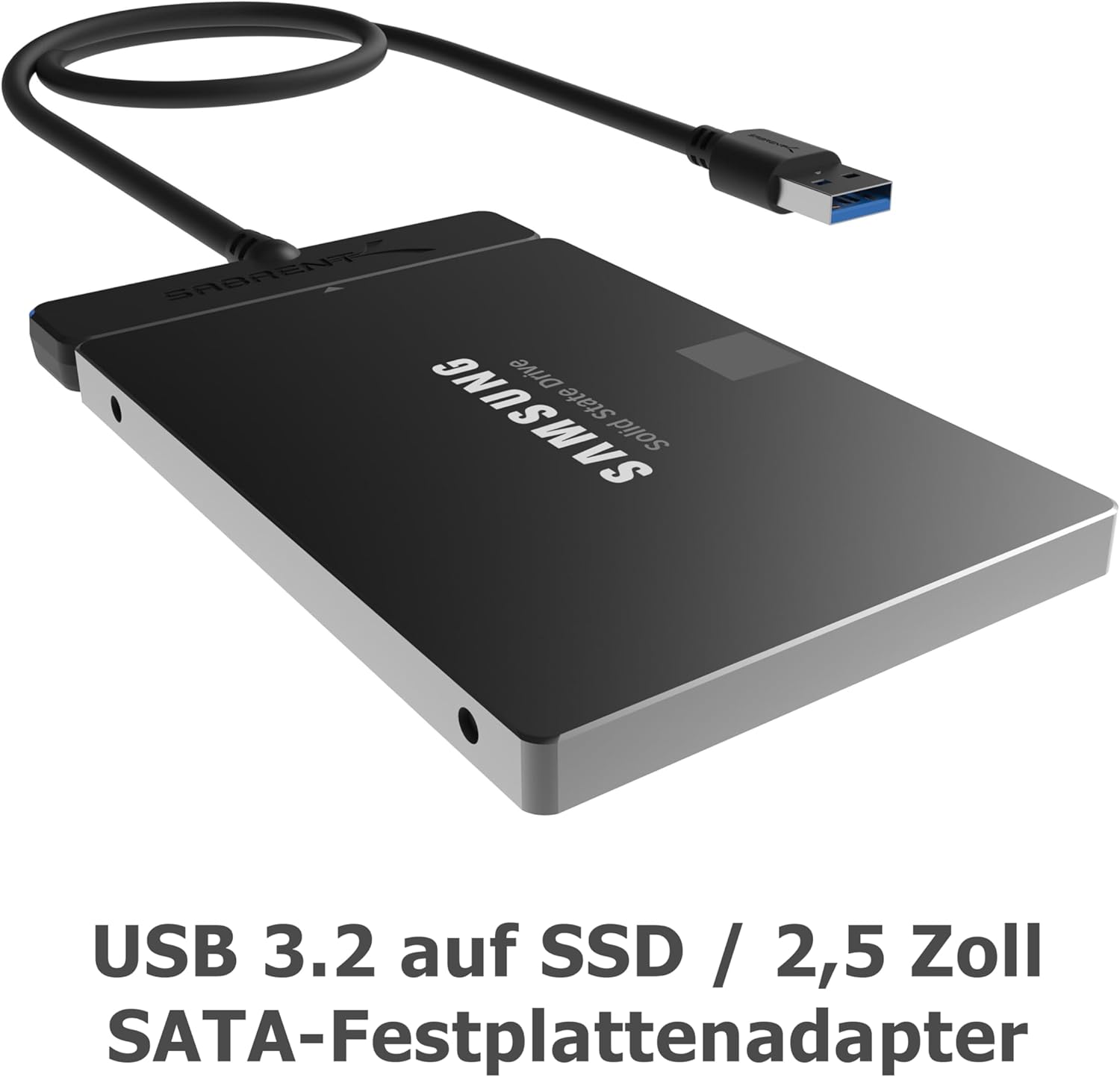 Detalle de SABRENT SATA-USB-Adapter für 2,5" SSD/HDD (EC-SSHD) mit bis zu 5 Gbps und UASP