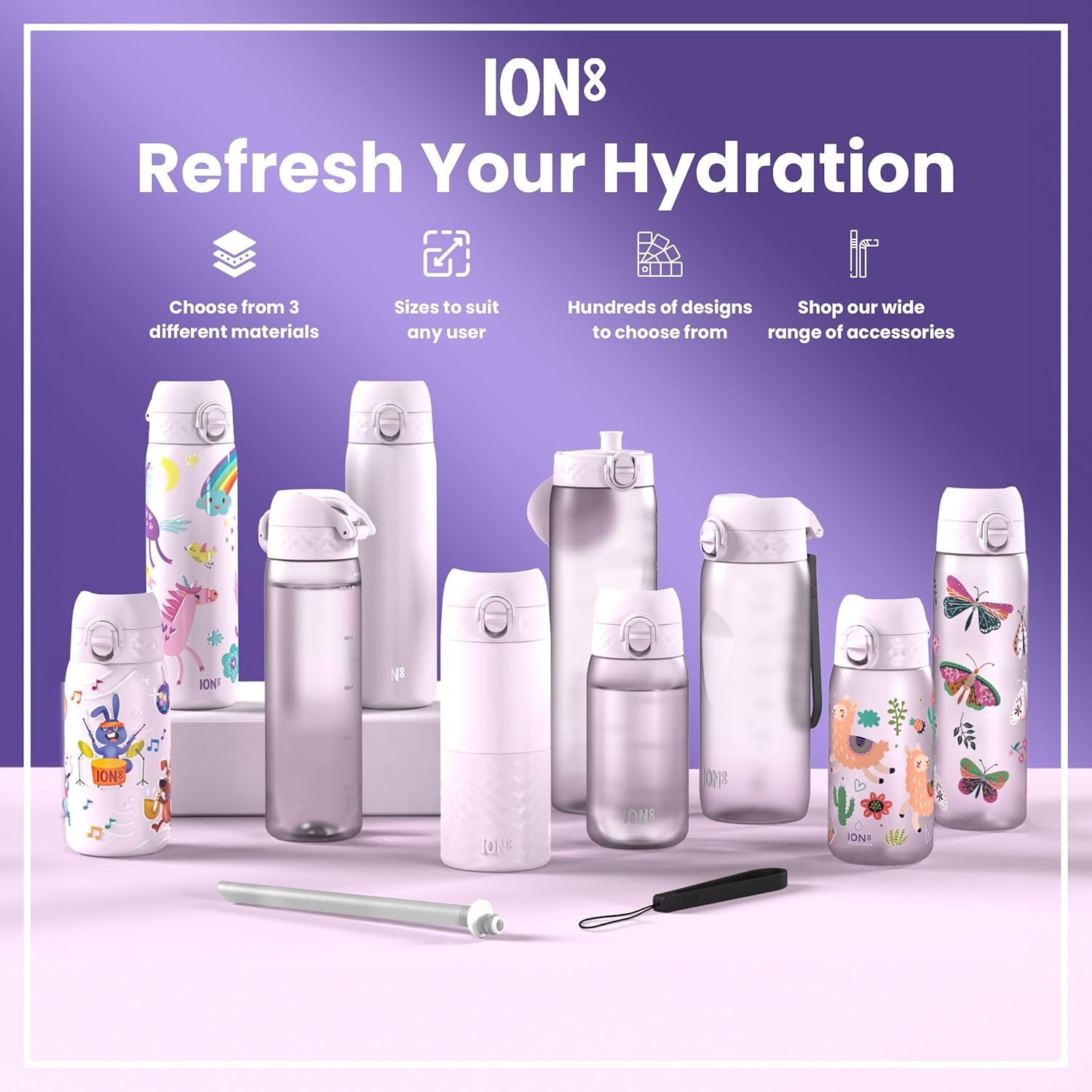 Thumbnail 6 de ION8 Lightweight 1 Litre Stainless Steel Water Bottle (Non-Insulated, Leak-Proof)