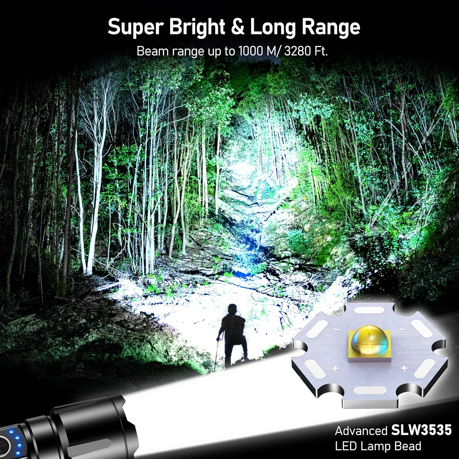 Thumbnail 1 de Blukar LED Taschenlampe Aufladbar 5000mAh Extrema Helligkeit