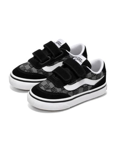 Detalle de Vans Brooklyn LS V Scribble Check Negro: estilo clásico con toque deportivo y cierre de velcro