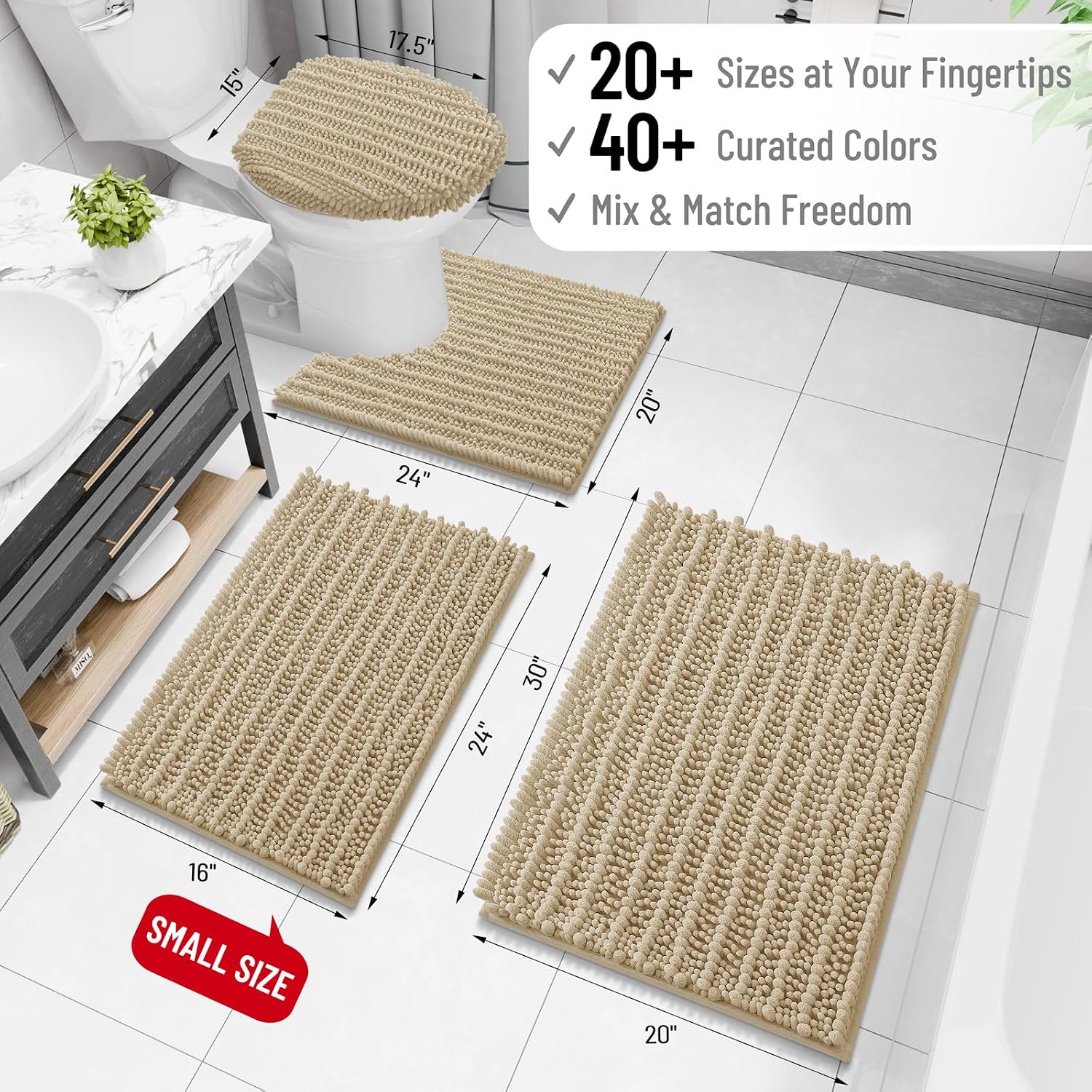 Detalle de Arotive U-Shaped Toilet Rug 24x20