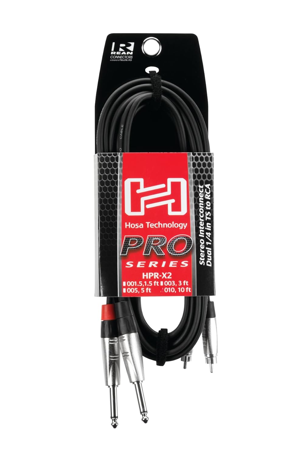 Detalle de Hosa HPR-005X2 Unbalanced Interconnect Cable (Dual TS to Dual RCA) — 5 ft