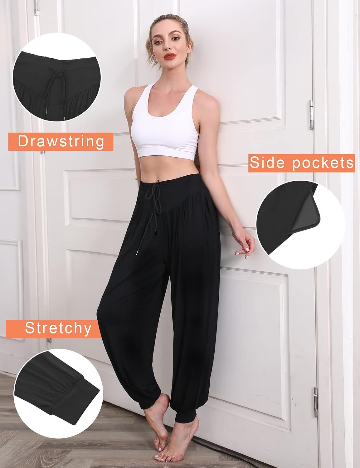 Detalle 2 de Terecey Pantaloni Harem Donna 95% cotone