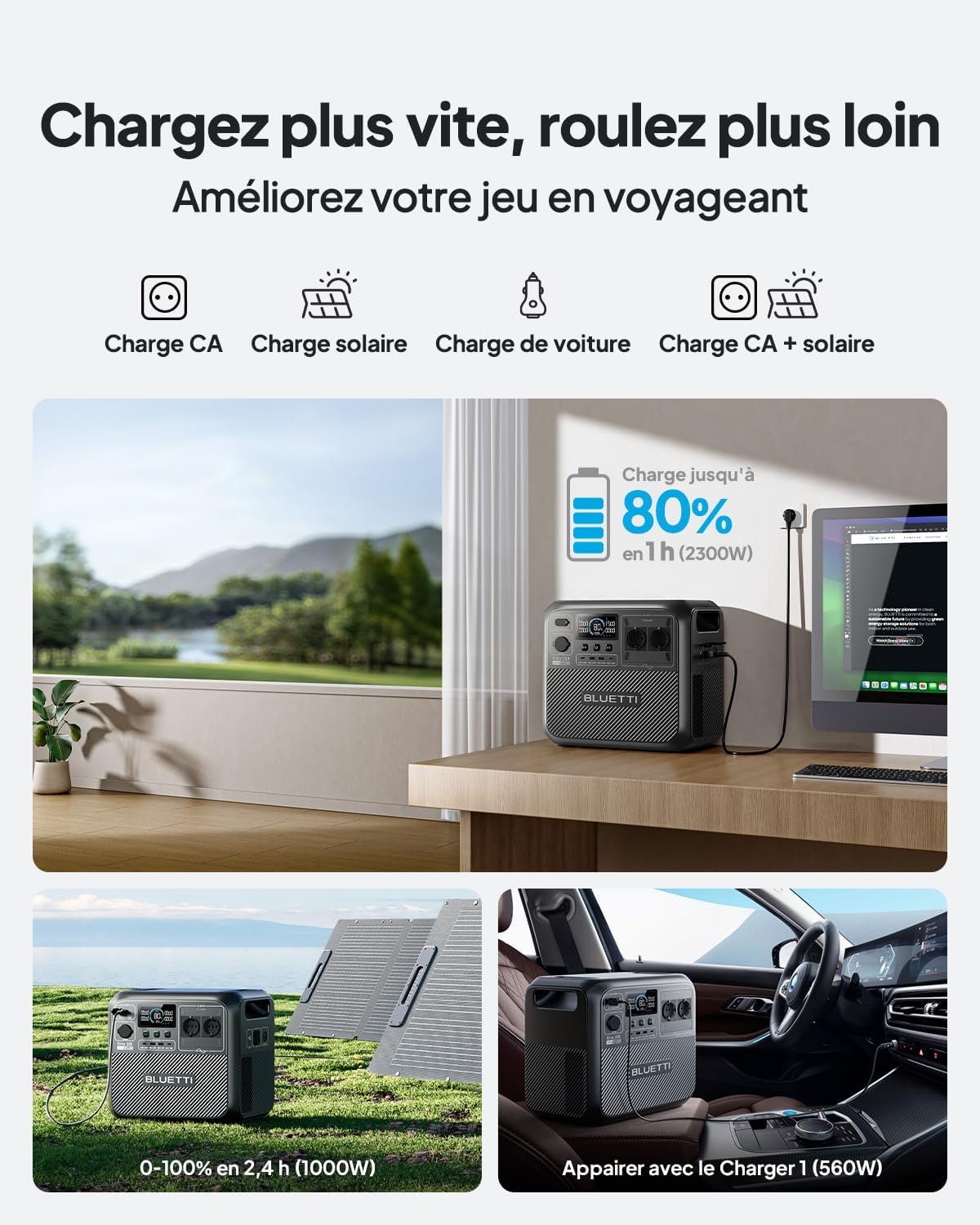 Thumbnail 4 de BLUETTI Elite 200 V2: Générateur électrique portable avec panneau solaire 350W et 2073,6Wh