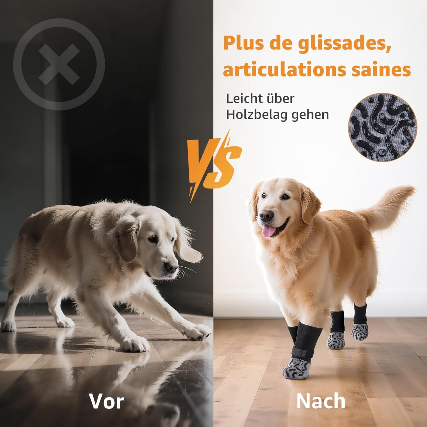 Detalle de PICK FOR LIFE Hundesocken Anti Rutsch XL