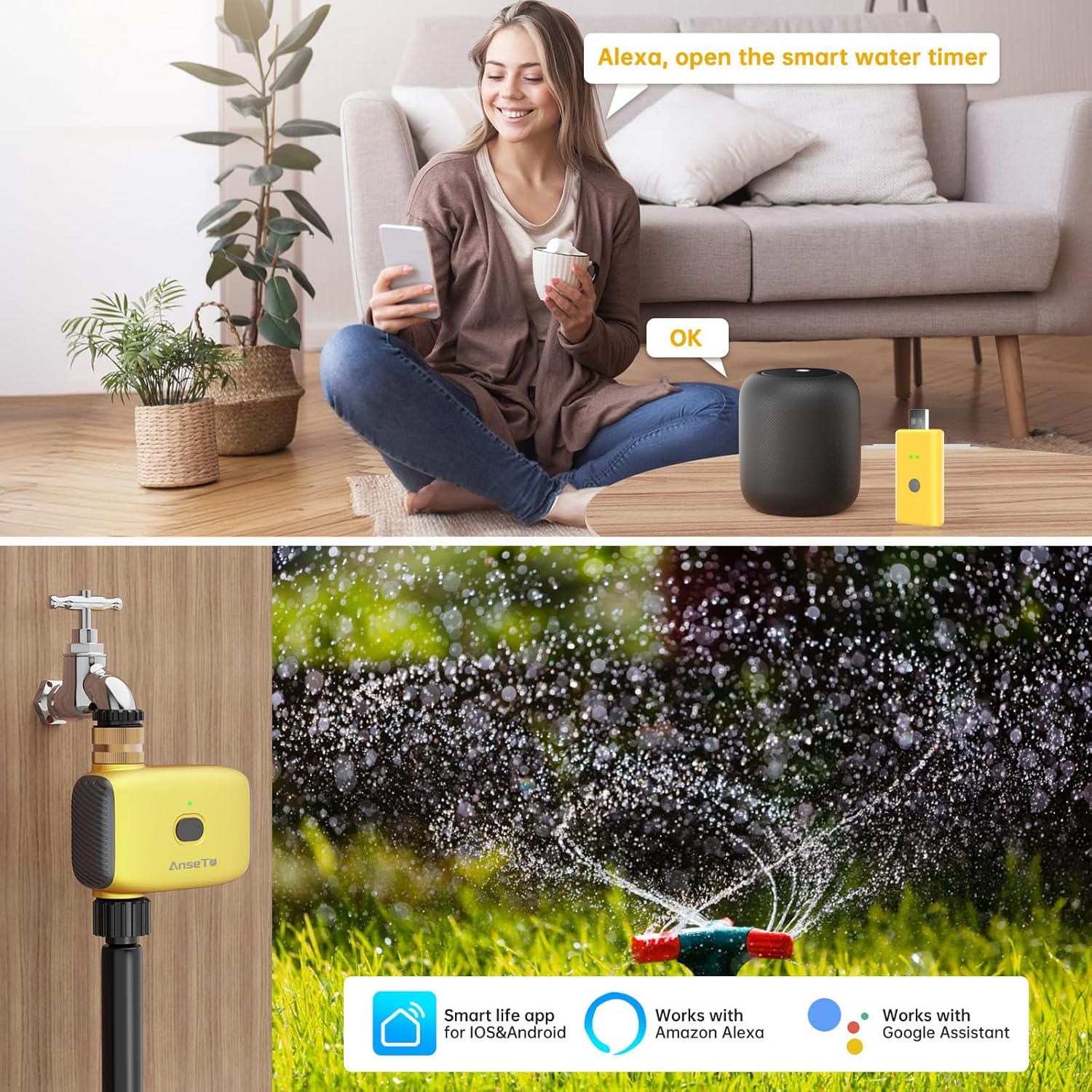 Thumbnail 6 de AnseTo Irrigation Timer WiFi Water Timer: Smart Remote Garden Irrigation