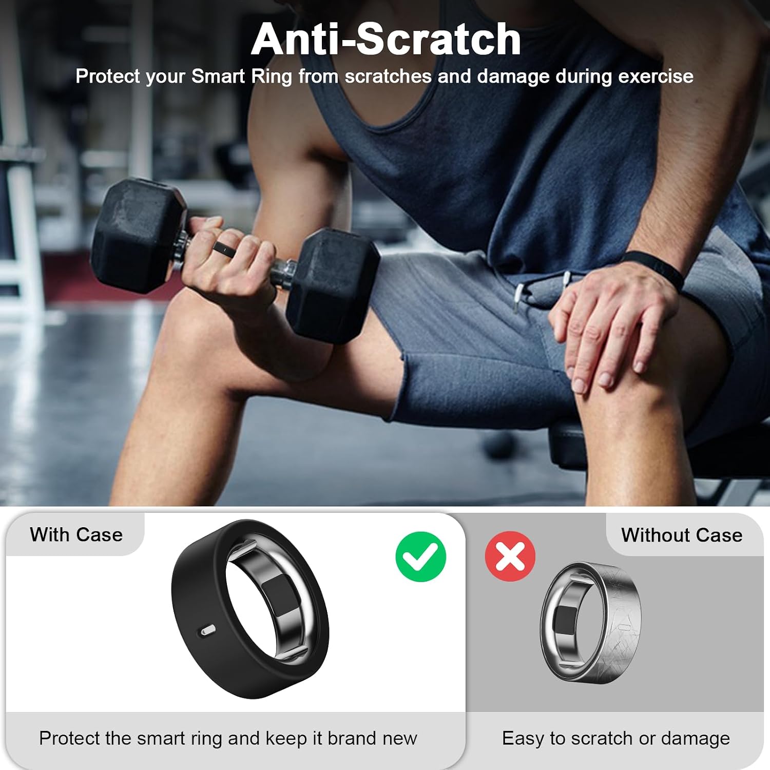 Detalle 2 de ZOOROO 8-Pack Silicone Ring Covers for Oura Ring Gen 4 / Gen 3 / Ultrahuman Ring