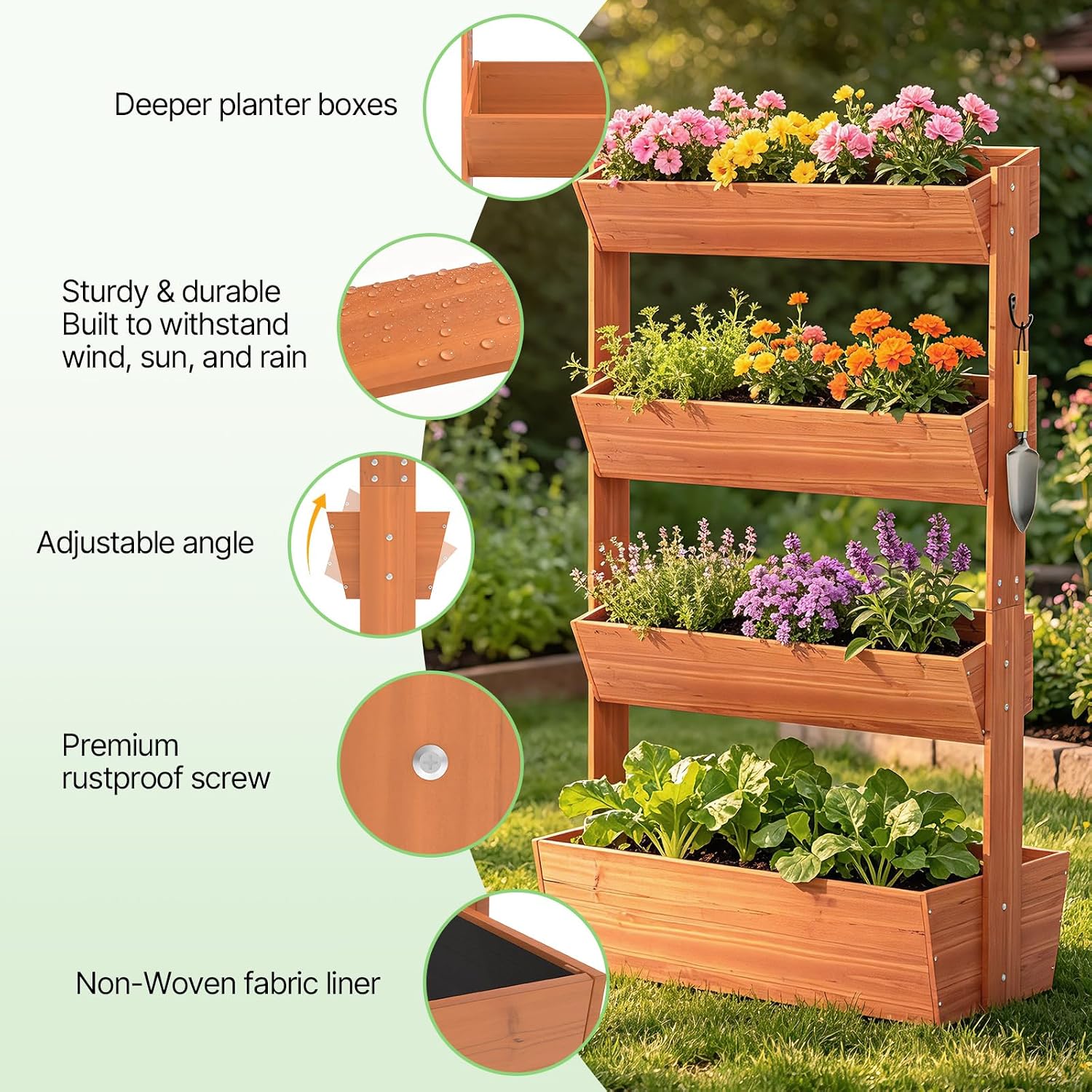 Detalle 2 de Suteck 4-Tier Raised Garden Bed