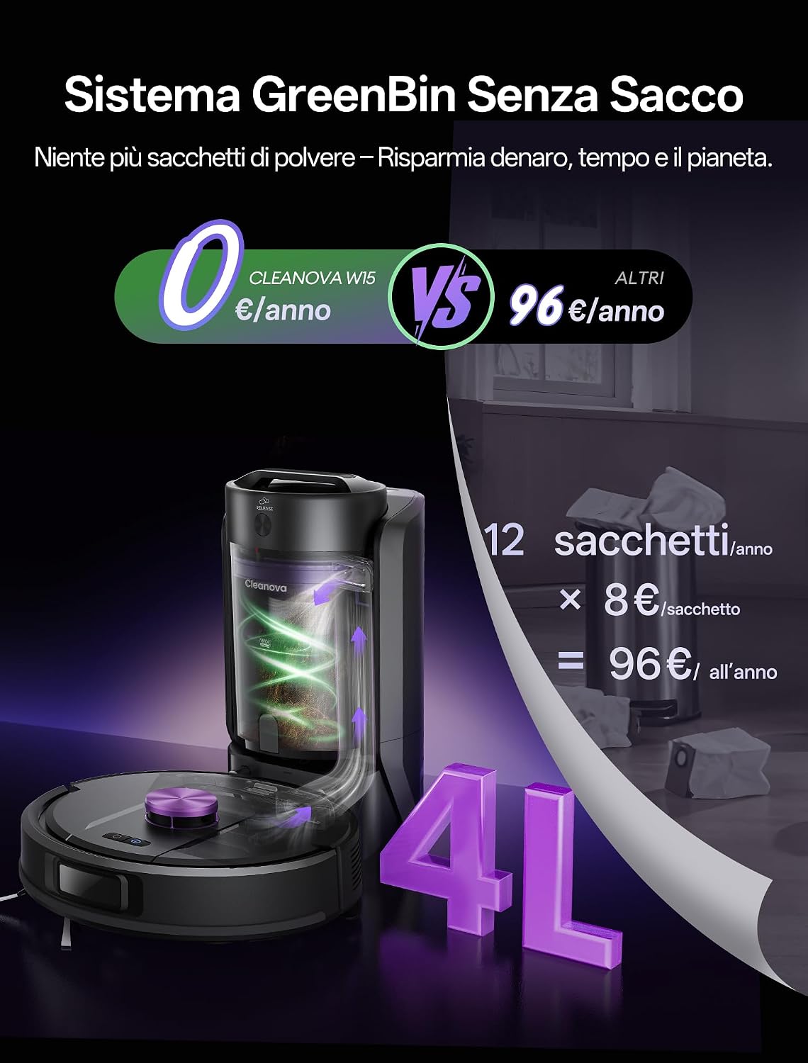 Detalle de Vexilar W15 Robot Aspirapolvere 10000Pa
