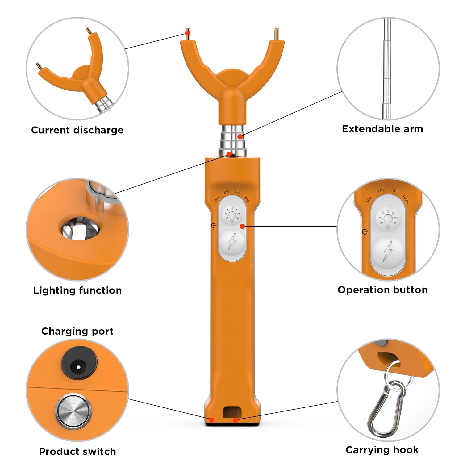 Detalle 2 de Cattle Prod, 37-Inch Retractable
