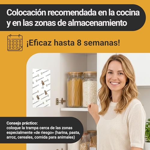 Detalle de Proxinova Trampas polillas de Alimentos (12 unidades) – Vigilancia discreta, sin tóxicos y sin biocidas