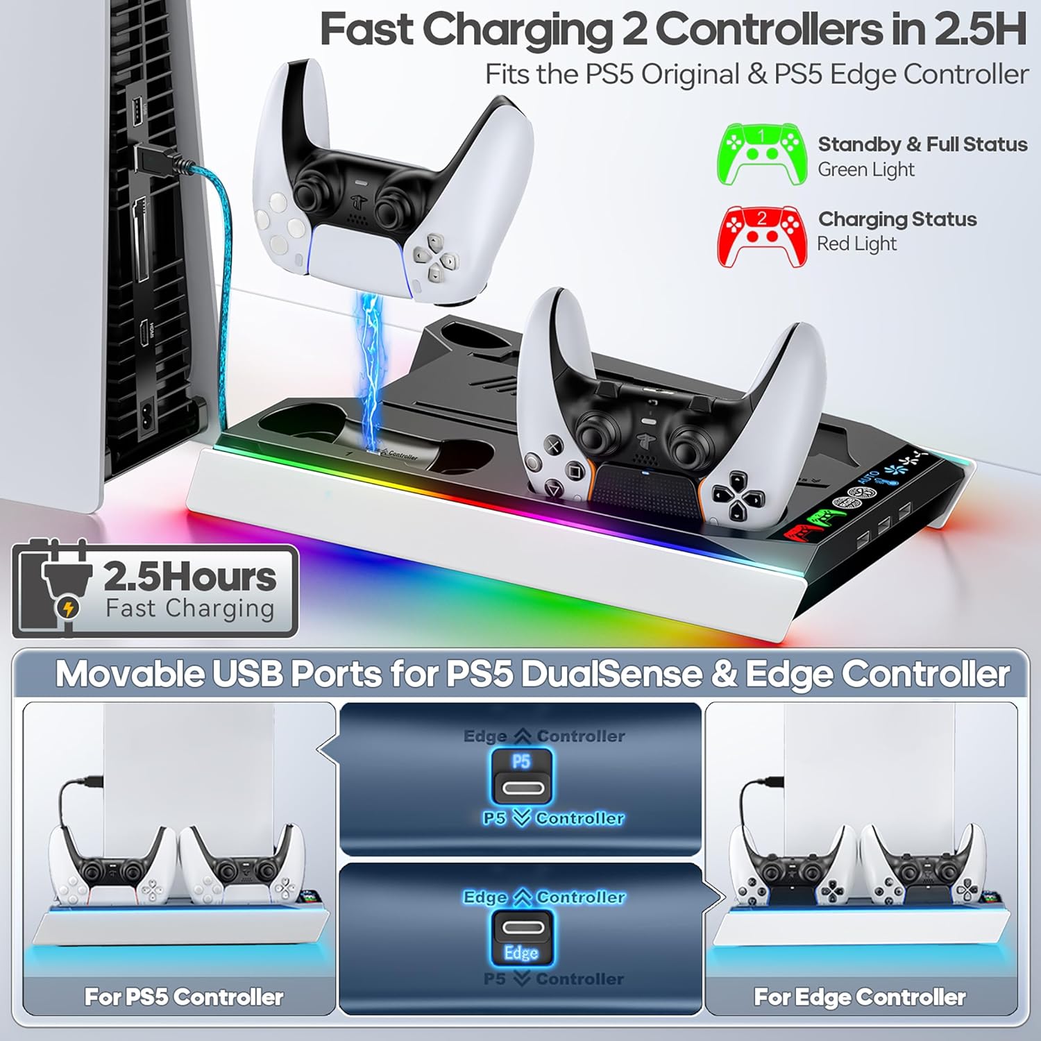 Thumbnail 3 de PS5 Cooling Stand with Auto Turbofan