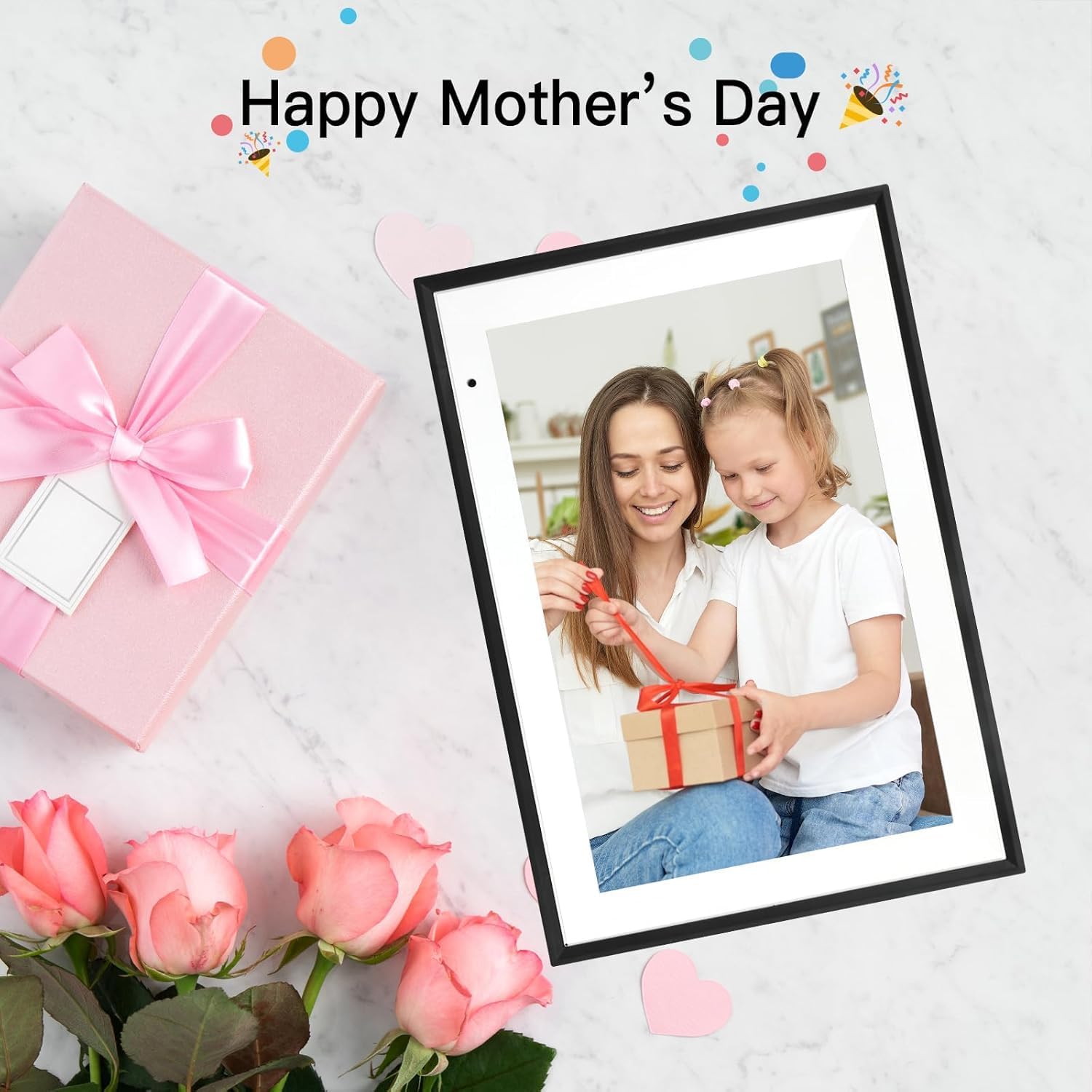 Thumbnail 6 de Humblestead 10.1 Inch WiFi Digital Picture Frame (32GB) with Touchscreen, Aimor App Sharing – White