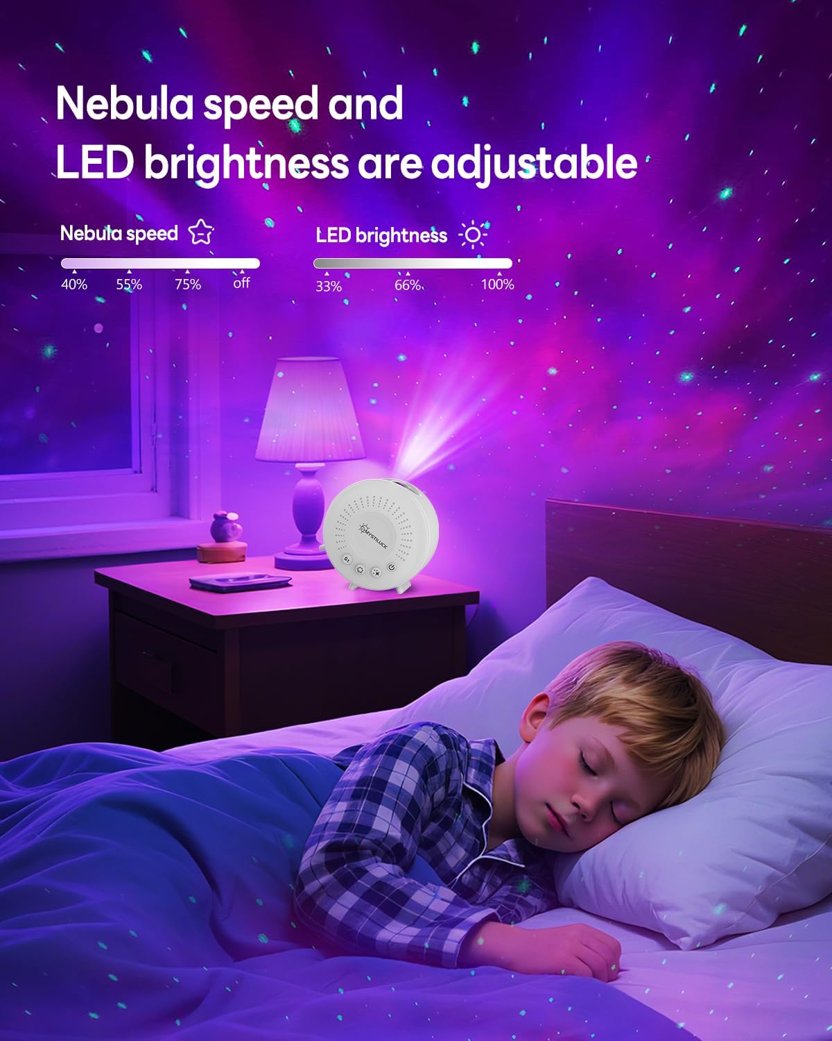 Thumbnail 2 de MYSTILUCK Galaxy Star Projector LED Night Light