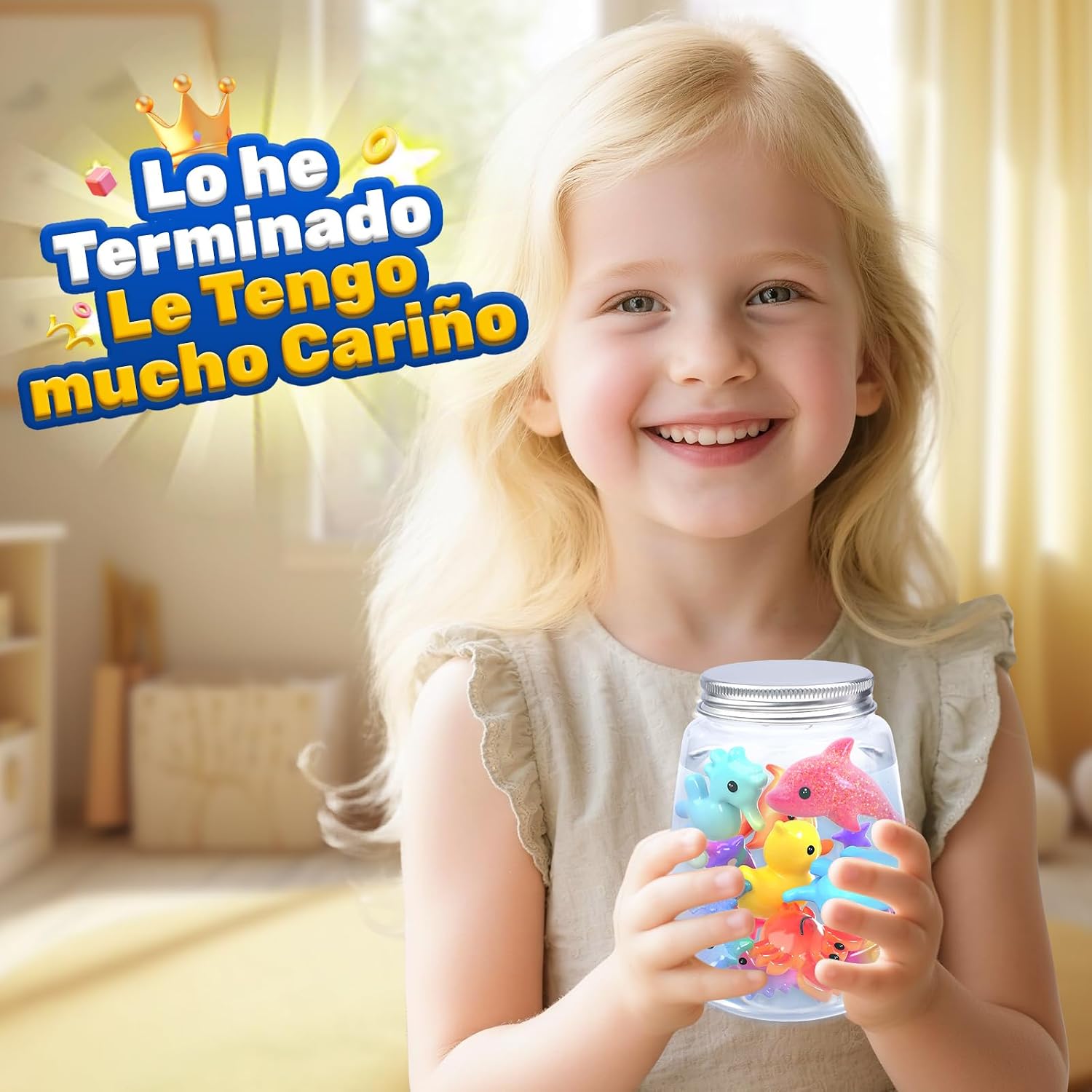 Detalle de Coodoo Aqua Gelz Set: kit DIY de gel de agua mágico con 10 colores y 8 moldes
