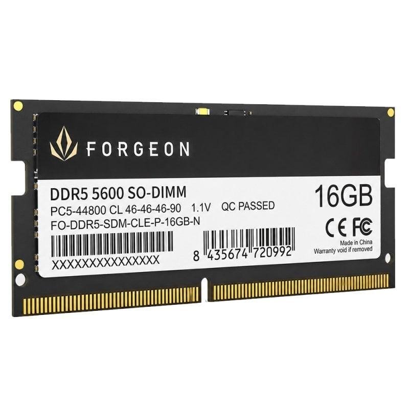 Detalle 2 de Forgeon Cyclone PRO: SODIMM DDR5 5600 MHz 16GB CL46 Negra