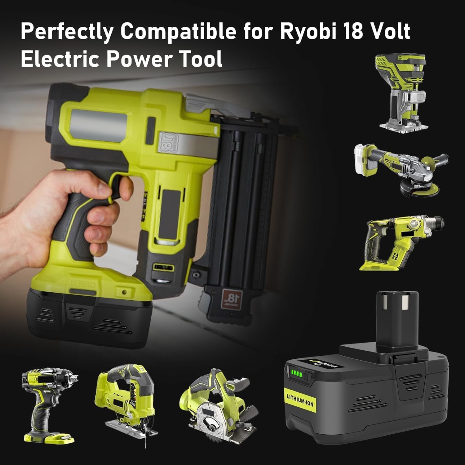 Thumbnail 5 de 18V 6.0Ah Lithium Battery for Ryobi One+