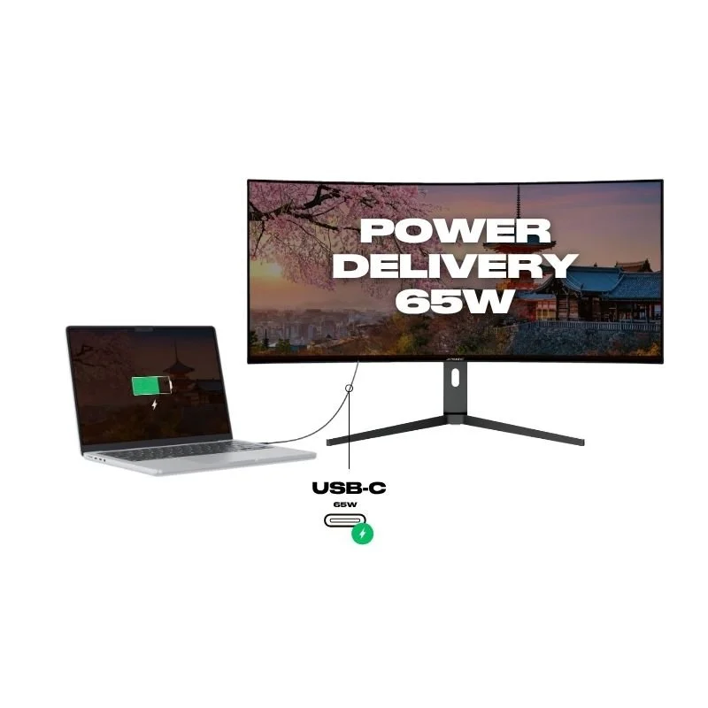 Thumbnail 2 de JAPANNEXT JN-5X40 (39,7") LED IPS UltraWide 4K curvo con FreeSync y USB-C (65W)