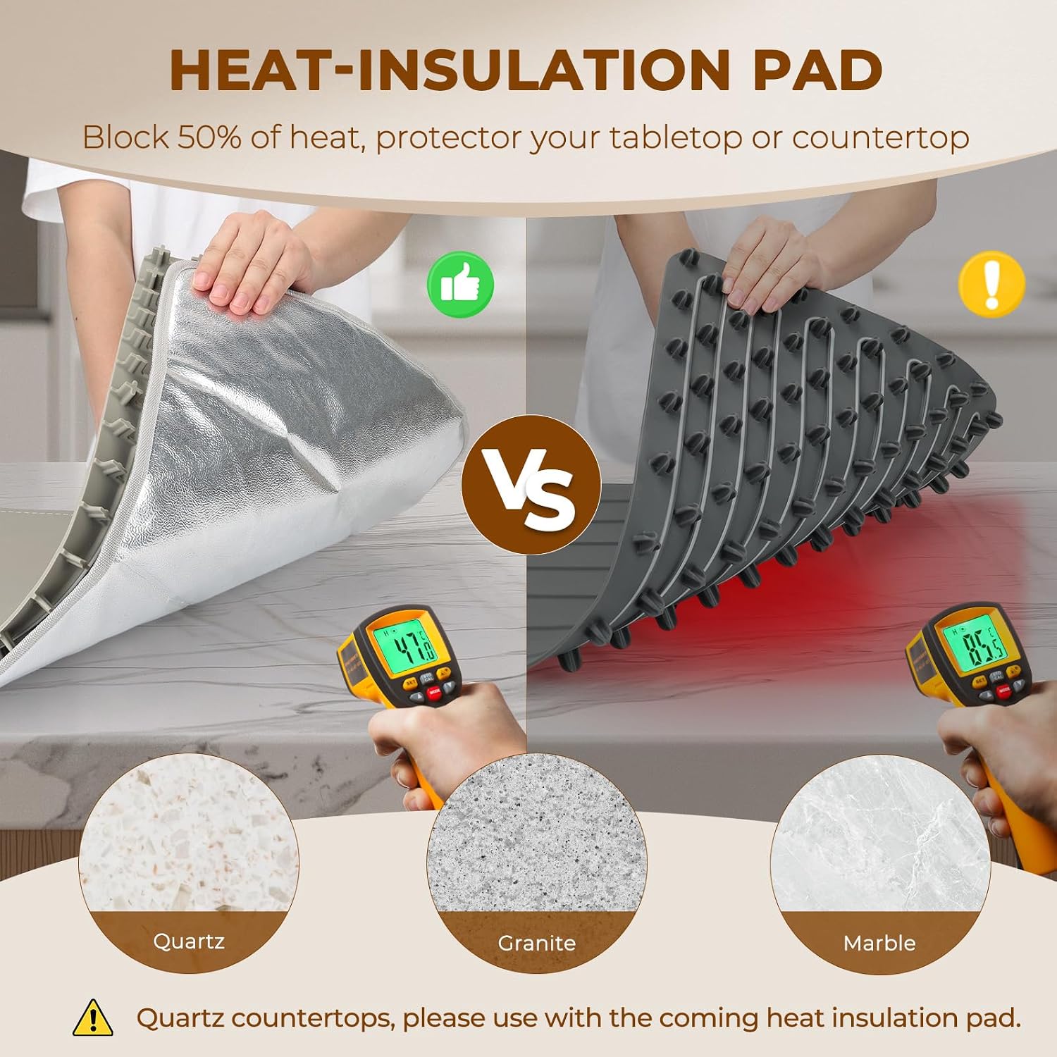 Detalle de Homelove D-2797 Food Warming Mat, 7 Heat Settings, 8-Hour Timer