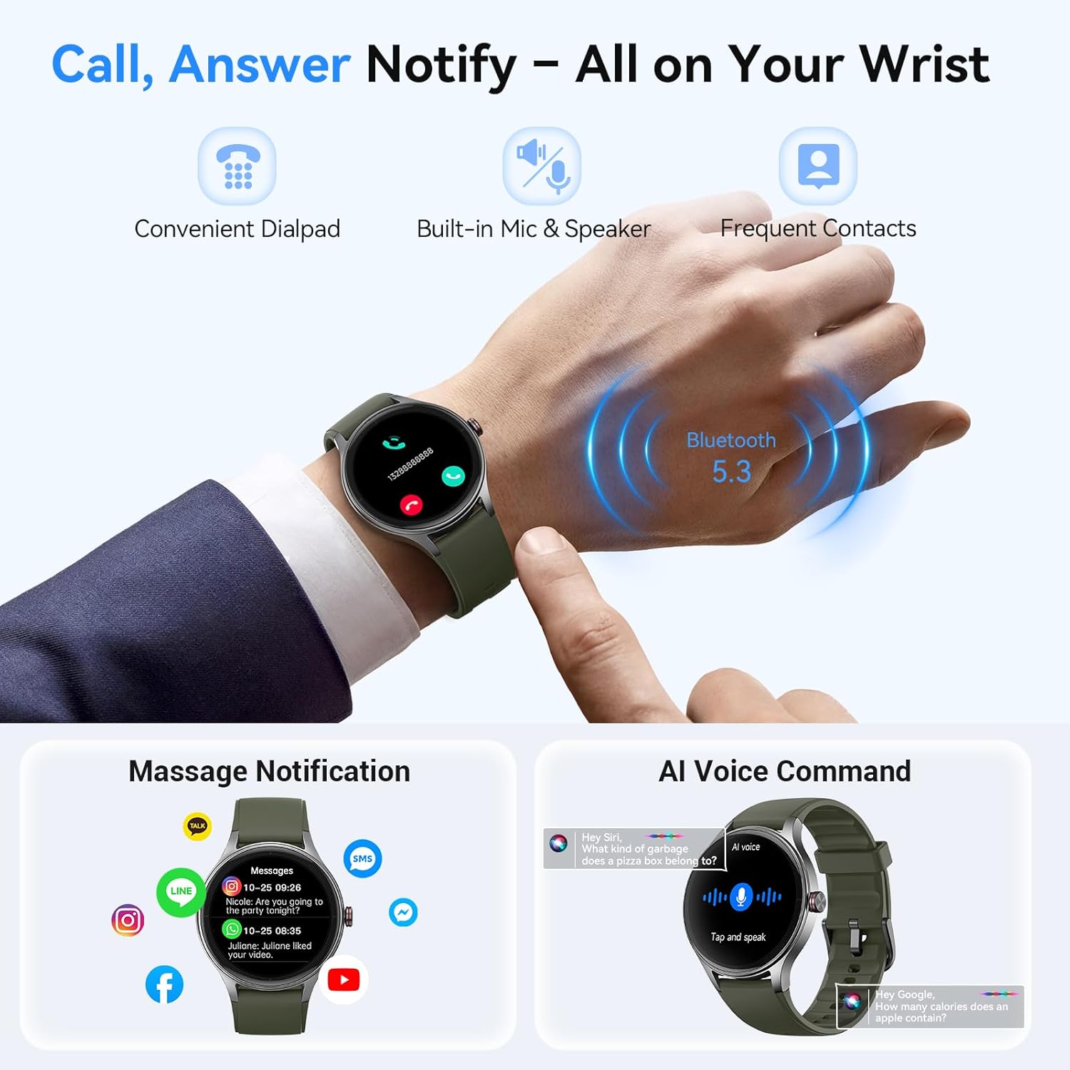 Thumbnail 2 de Smart Watch for Men 40mm AMOLED ⌚ 120+ Sport Modes