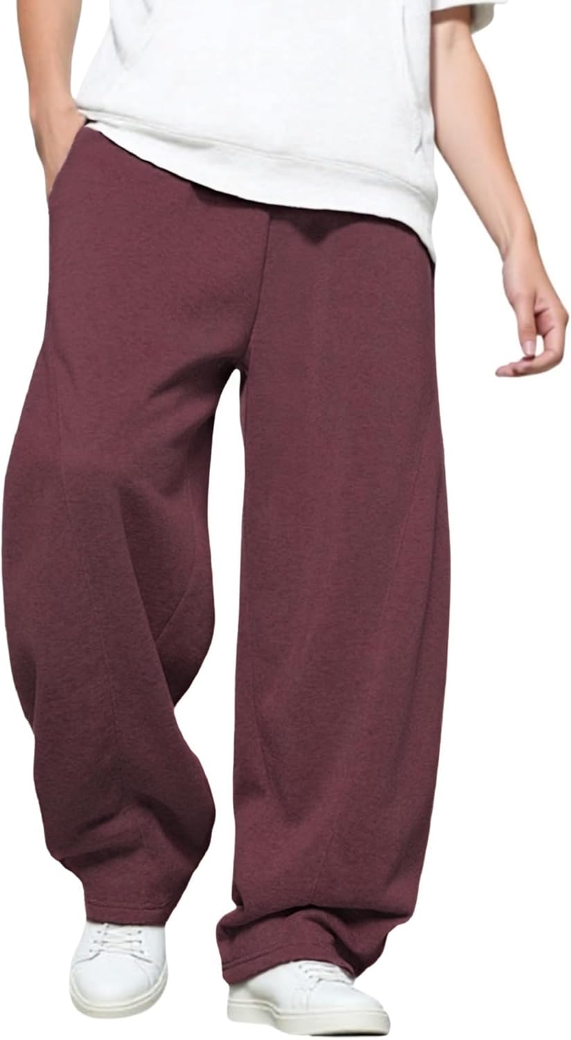 Thumbnail 5 de LuminBlaze Men’s Baggy Sweatpants with Elastic Drawstring Waist – Breathable Wide-Leg Cotton Joggers
