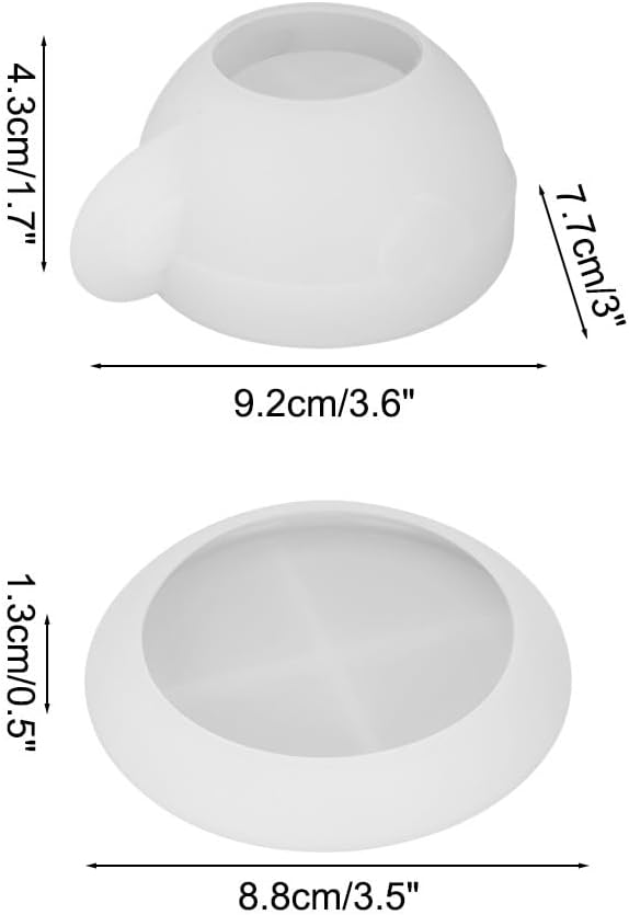 Thumbnail 3 de Cups Mould, Cup and Saucer Silicone Molds with Heart Shape – DIY Resin, Plaster and Craft Mould