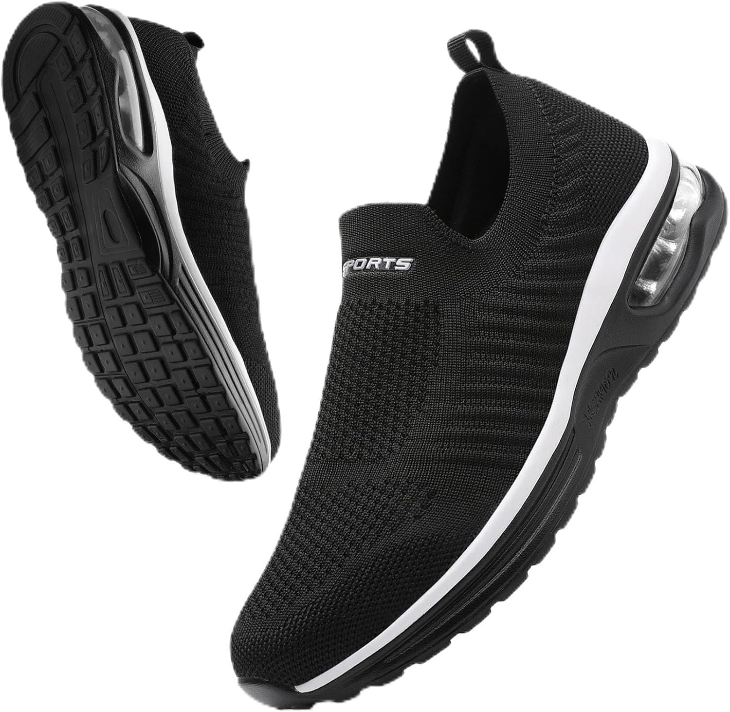 Thumbnail 6 de Littleplum Damen Slip-On Sneaker mit atmungsaktivem Mesh und elastischen Schnürsenkeln
