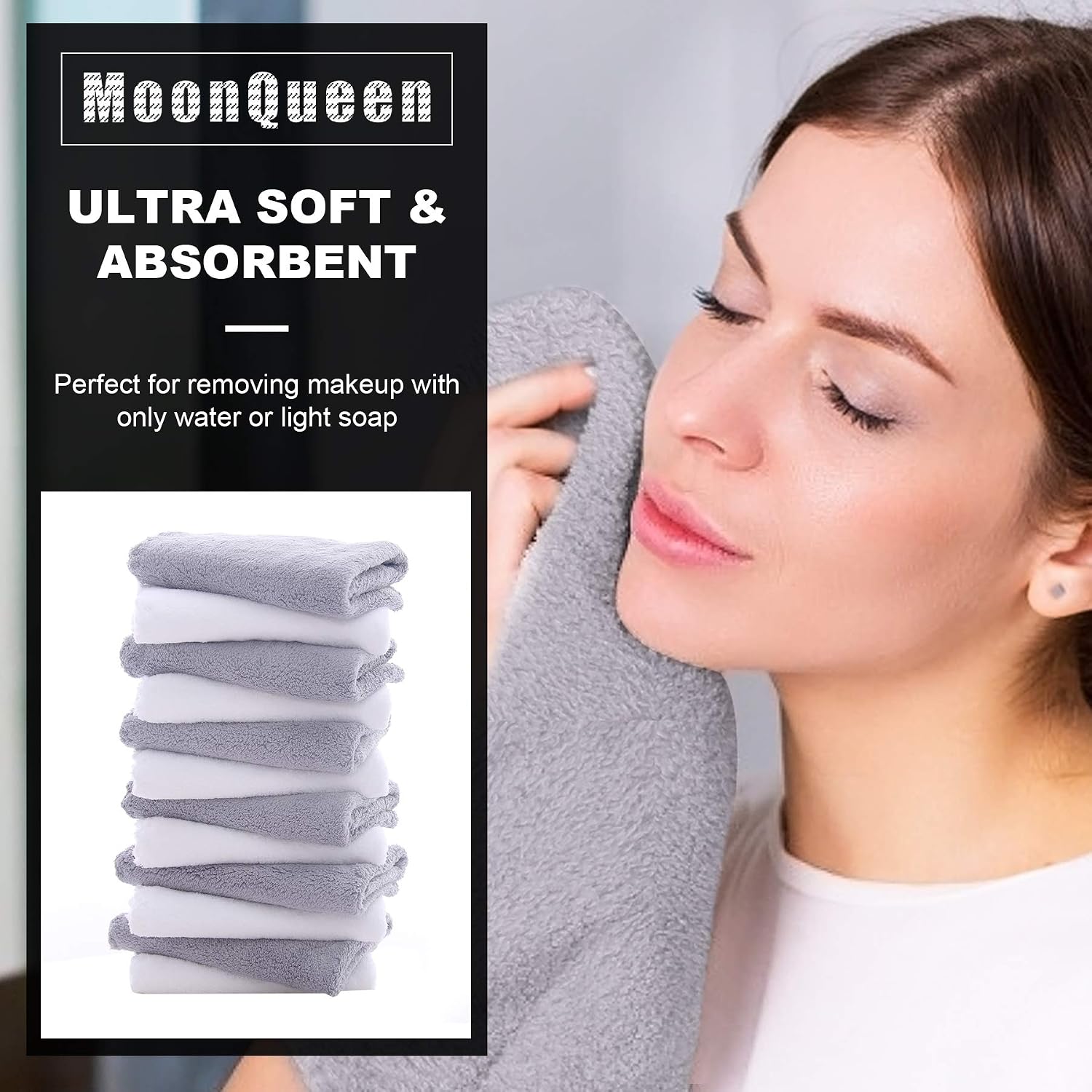 Thumbnail 1 de MOONQUEEN microfiber washcloths, 12-pack