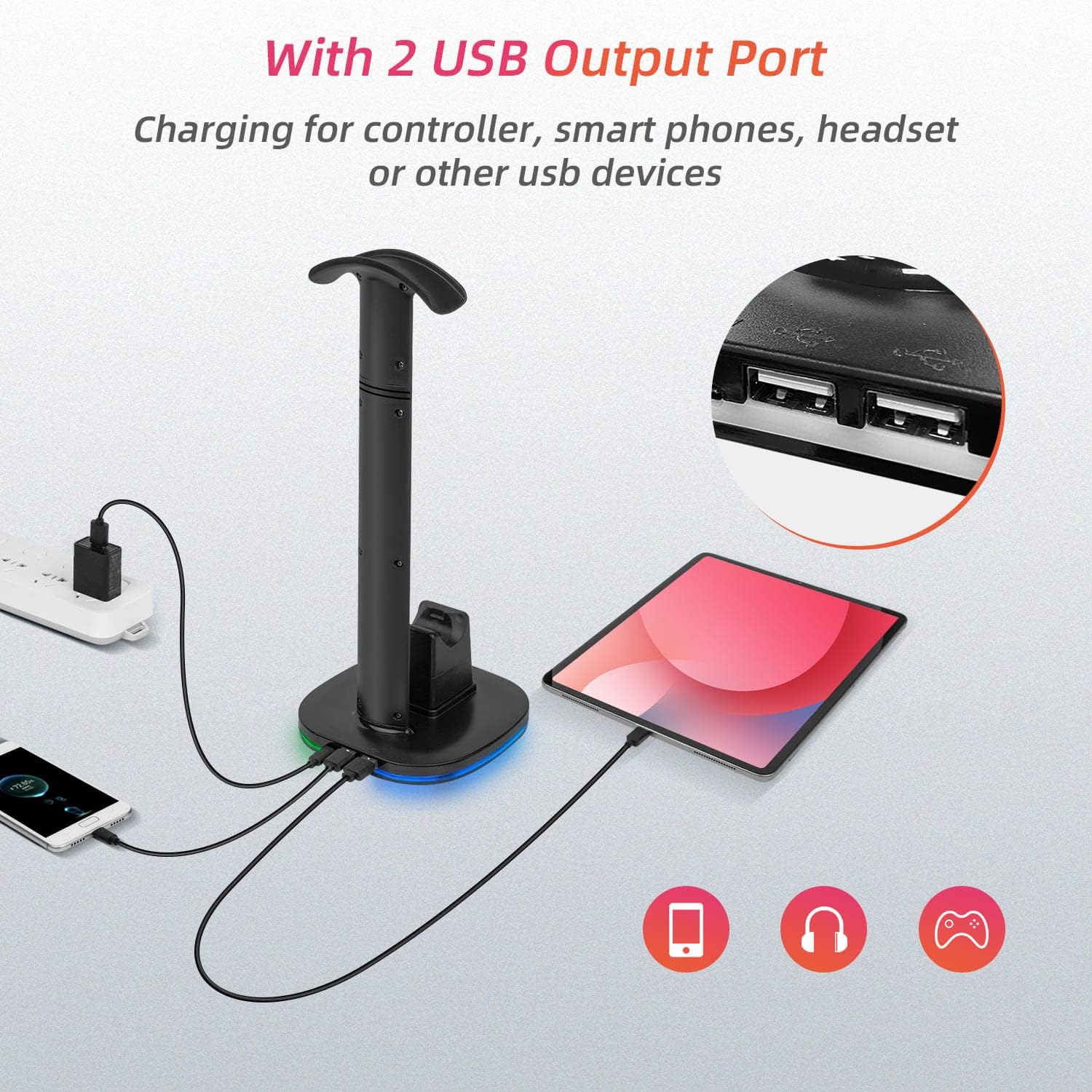 Thumbnail 5 de Tolesum Chargeur Headset Stand 33,5 cm
