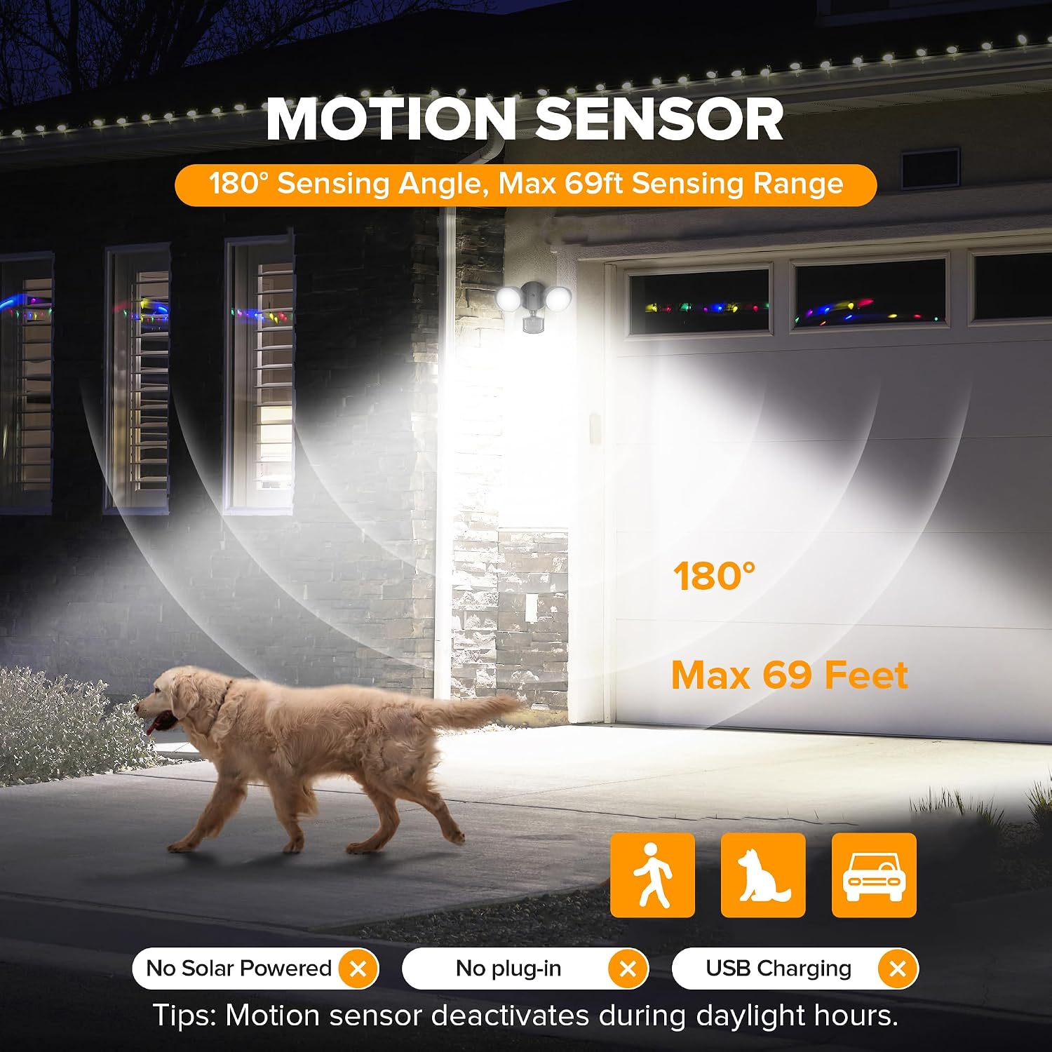 Detalle de LUTEC 4012 32W LED Outdoor Security Light, 3,500 Lumens, Motion Sensor