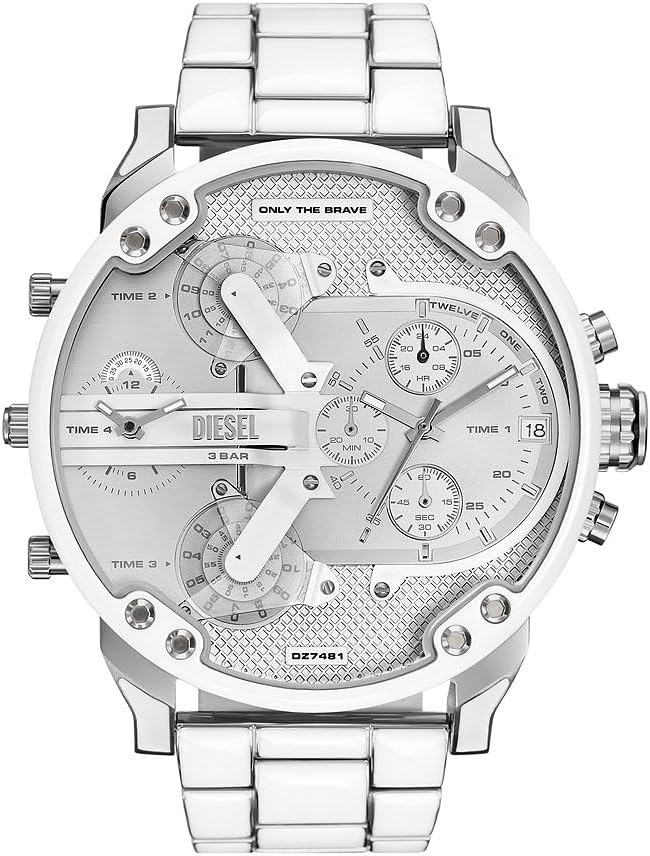Detalle 2 de Diesel Mr. Daddy Uhr für Herren – Chronograph, Edelstahlgehäuse, schwarzes Zifferblatt