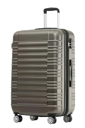 Detalle de BEIBYE Reisekoffer 2088 Hartschale – Größe L, 65×43×26 cm, 3,5 kg, 75 L, Coffee