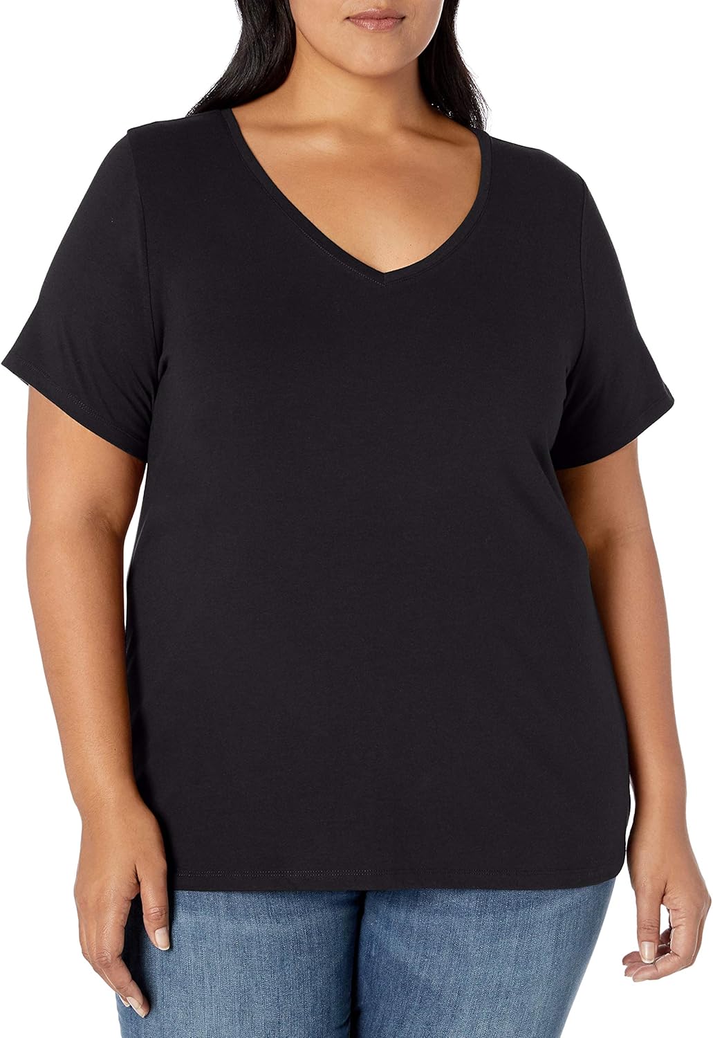 Thumbnail 6 de T-Shirt Amazon Essentials con scollo a V e maniche corte, taglie forti donna (confezioni multiple)