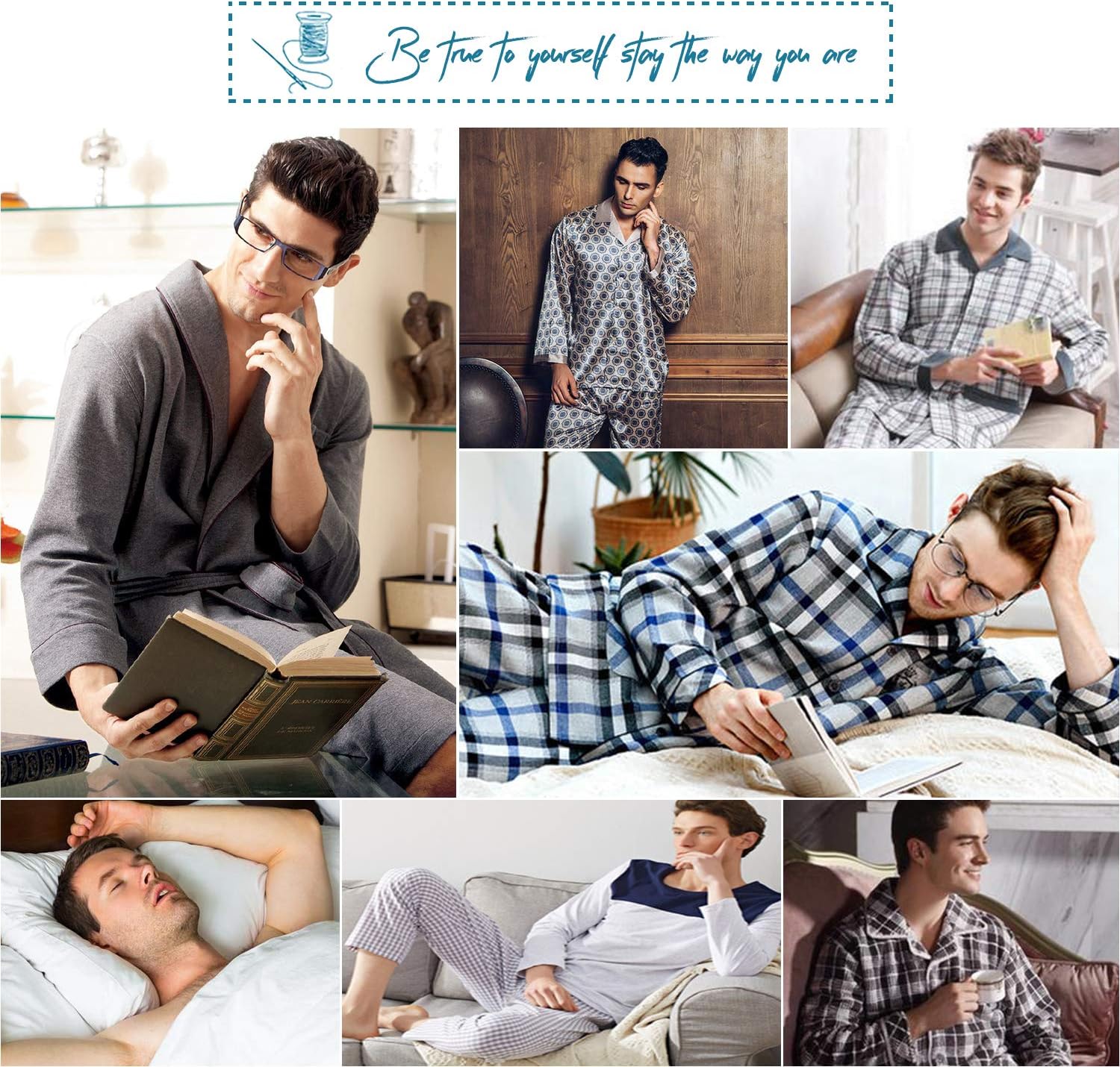 Thumbnail 6 de LANBAOSI Mens Pyjama Bottoms 2 Pack