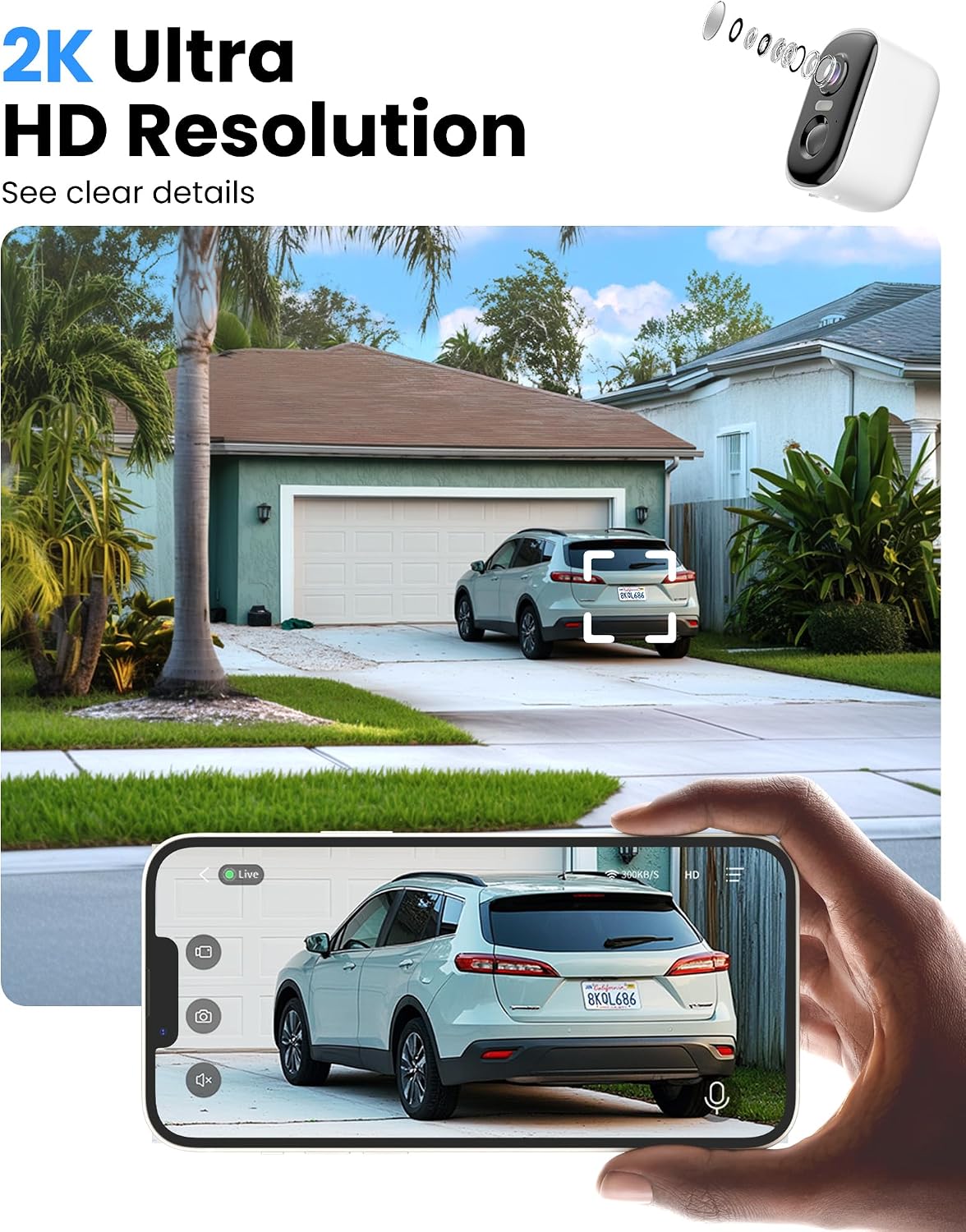 Thumbnail 2 de MISECU 2K Solar Camera 2-pack for Outdoor Security